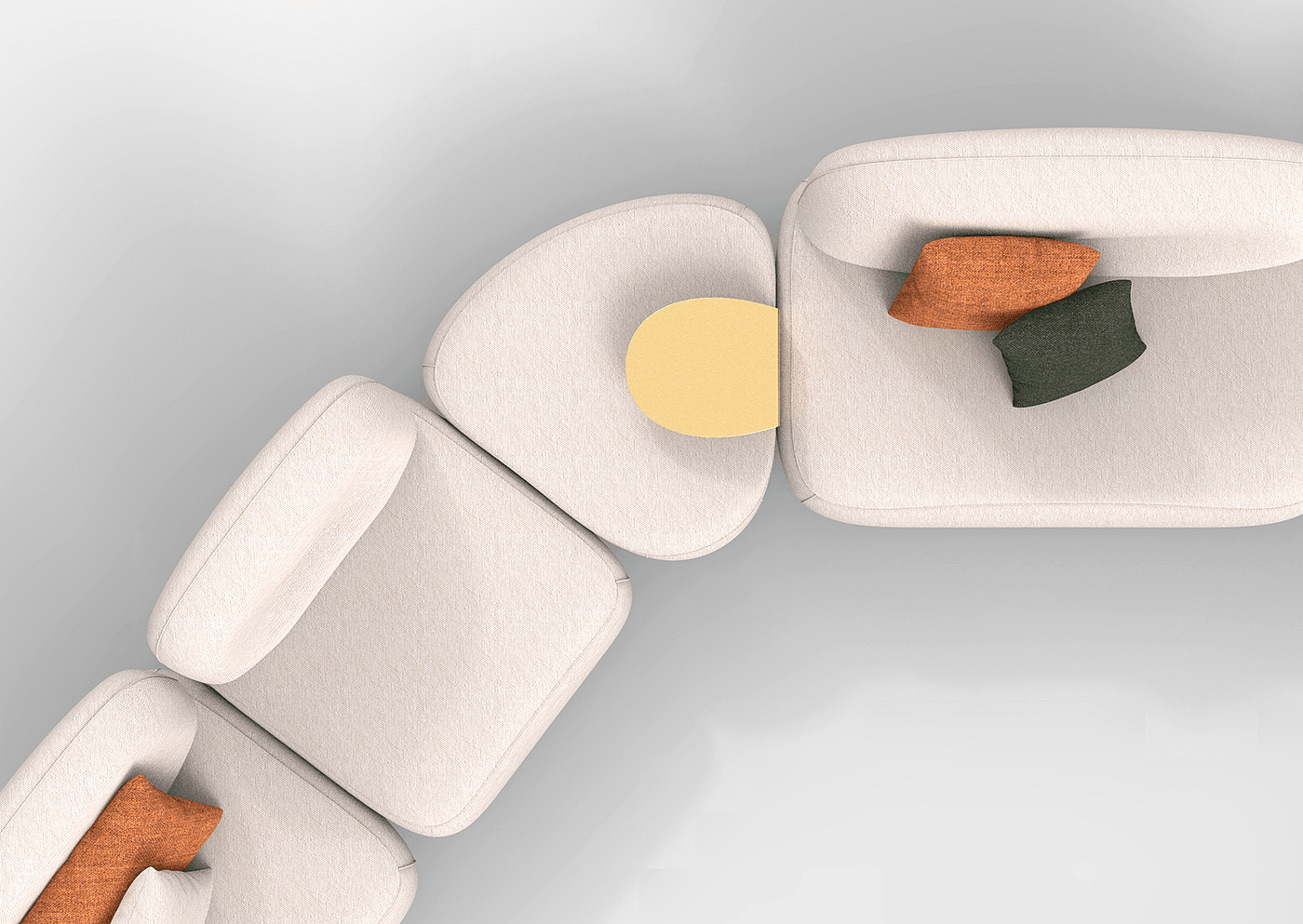 Modular，sofa，comfortable，fabric art，