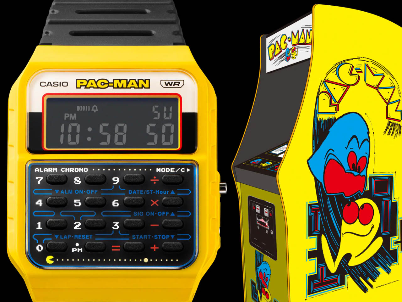 CASIO，PAC-MAN，Retro Design ，Bandai Namco，resin，