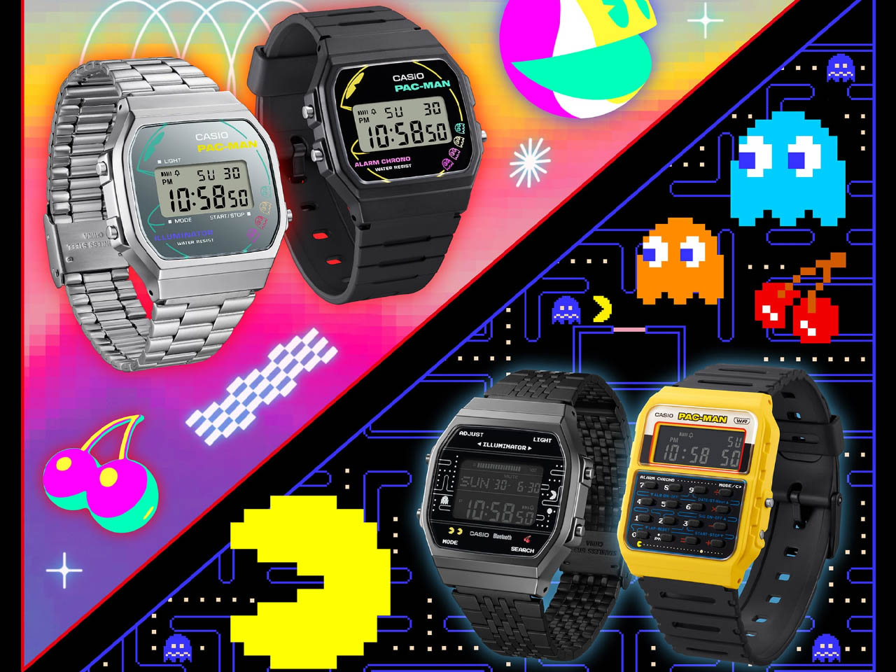 CASIO，PAC-MAN，Retro Design ，Bandai Namco，resin，