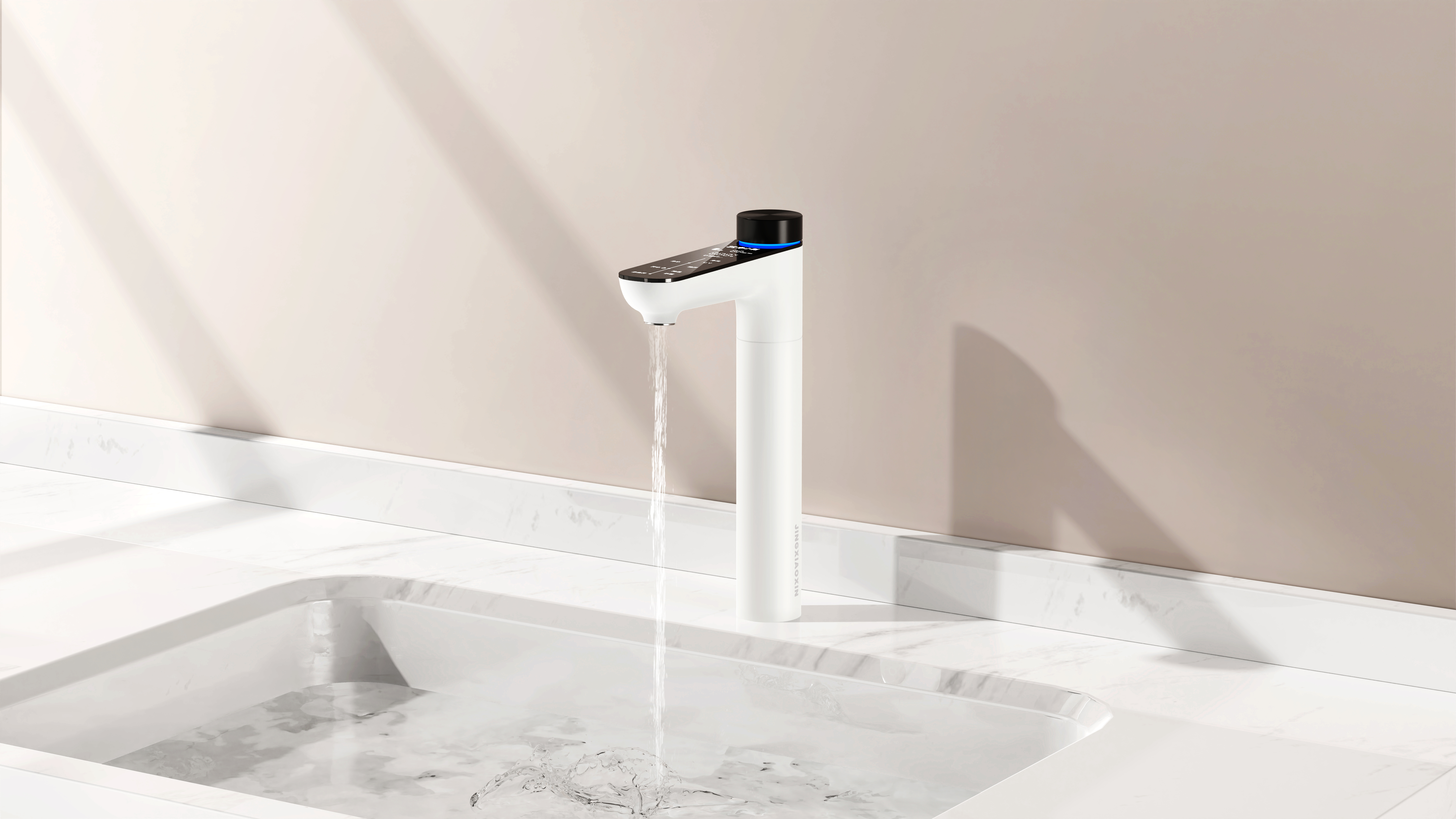 product design，Design case sharing，Product rendering，Original design，Cool white open，net heat all-in-one machine，Water purifier，small home appliances，