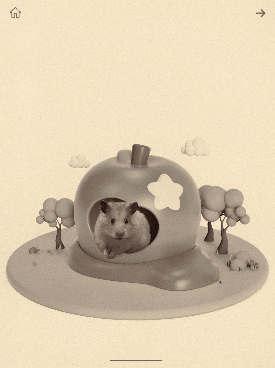 Small pet supplies，ceramic nest，Golden Bear，