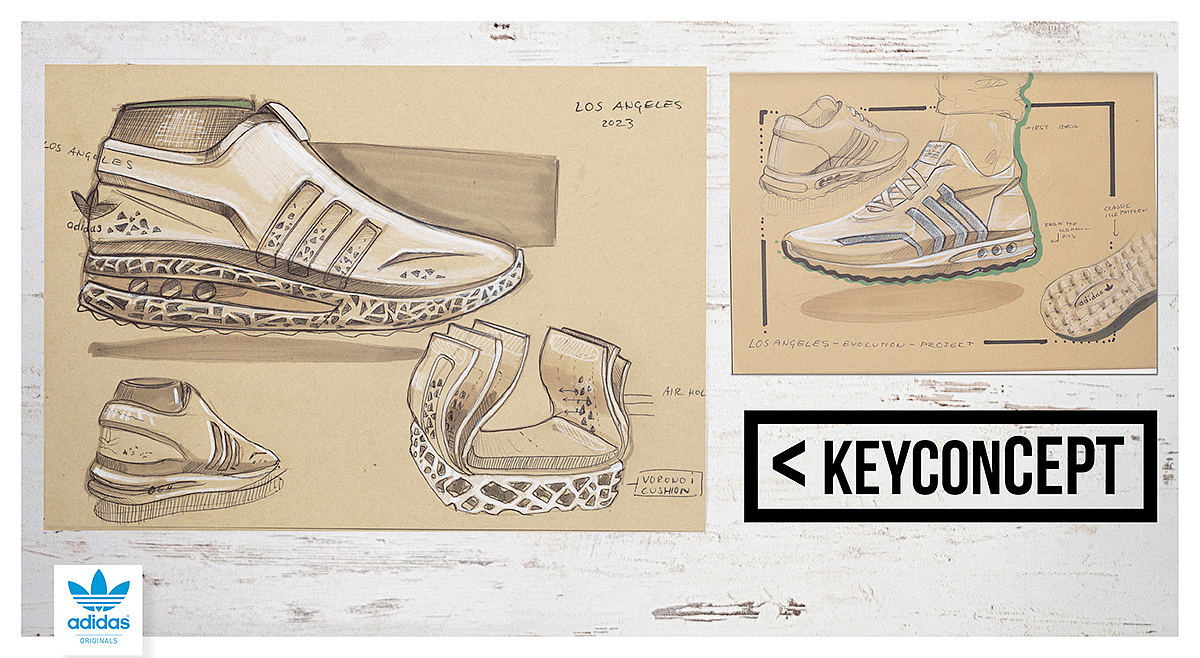 Sporting goods，shoes，outdoors，fashion，Adidas，conceptual design，Hand drawn，
