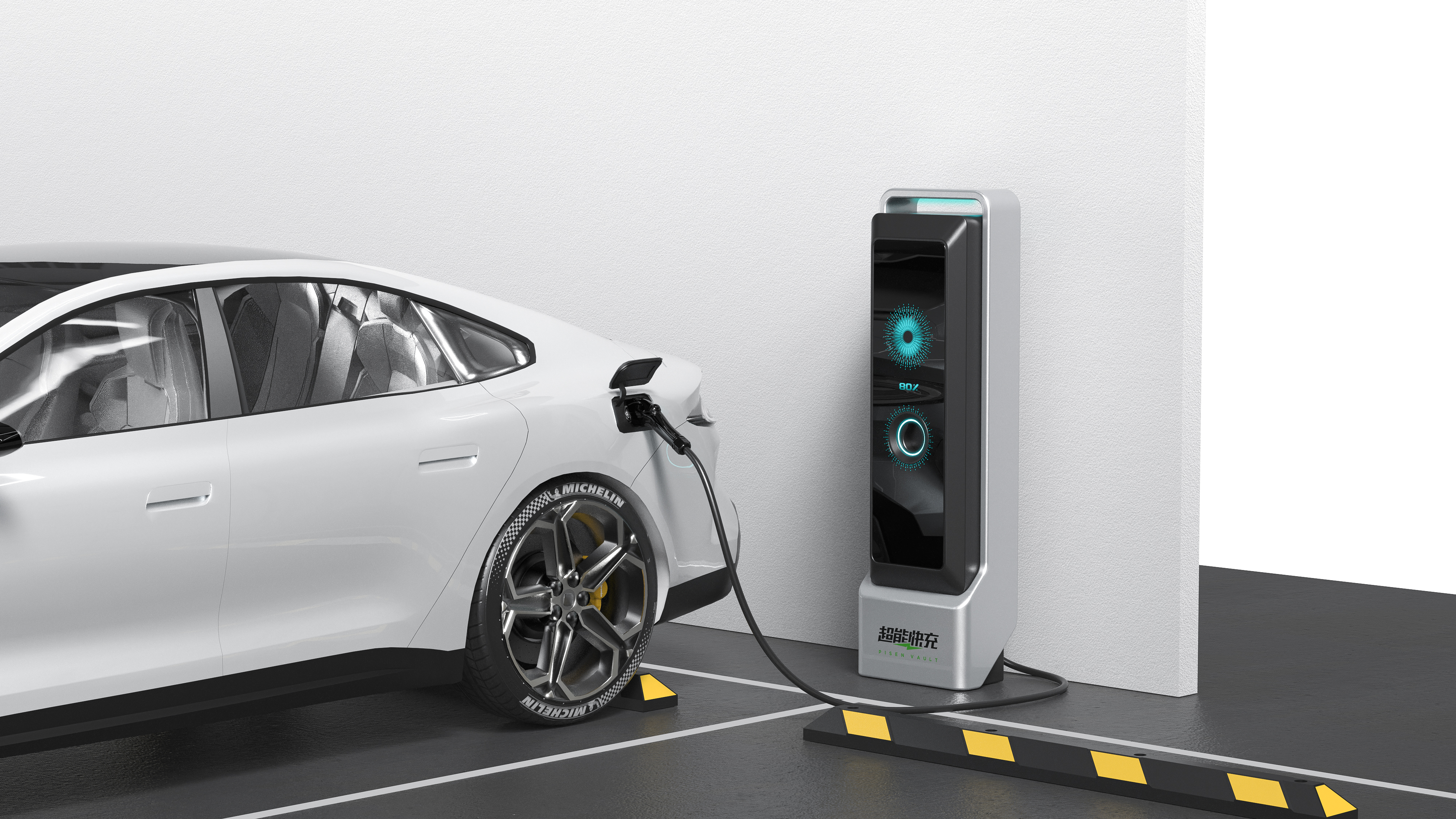 Charging pile，Car charging，Super charging station，new energy，industrial design，