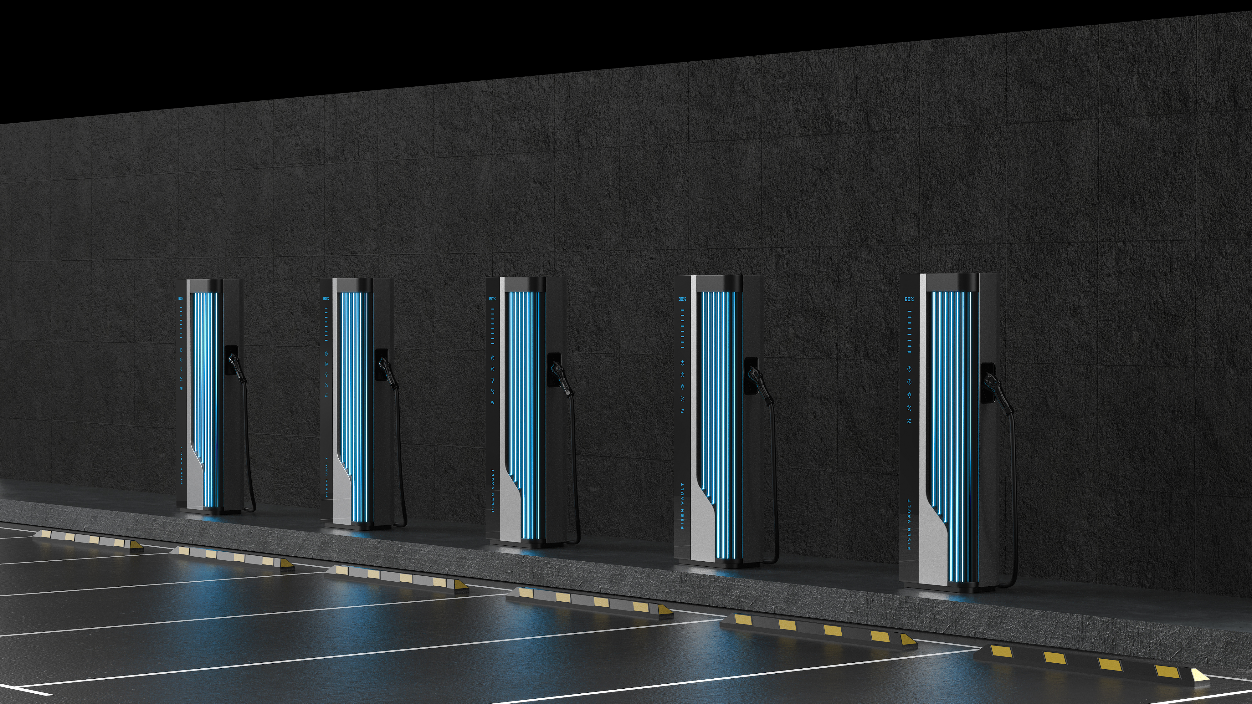 Charging pile，Car charging，Super charging station，new energy，industrial design，