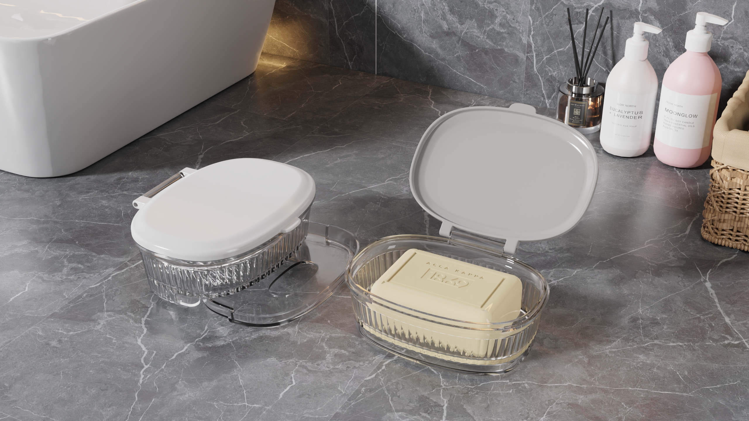 Flip，Draw，multi-function，Draining，soap box，Soap box，