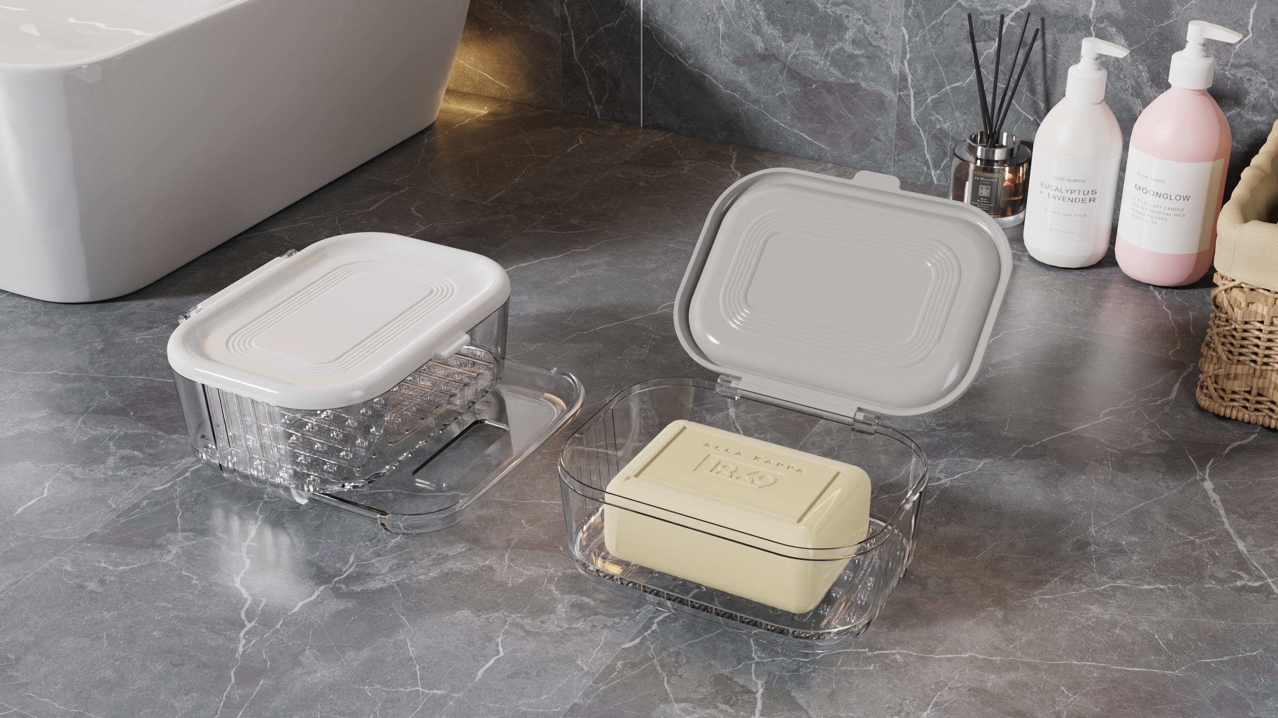 Flip，Draw，multi-function，Draining，soap box，Soap box，