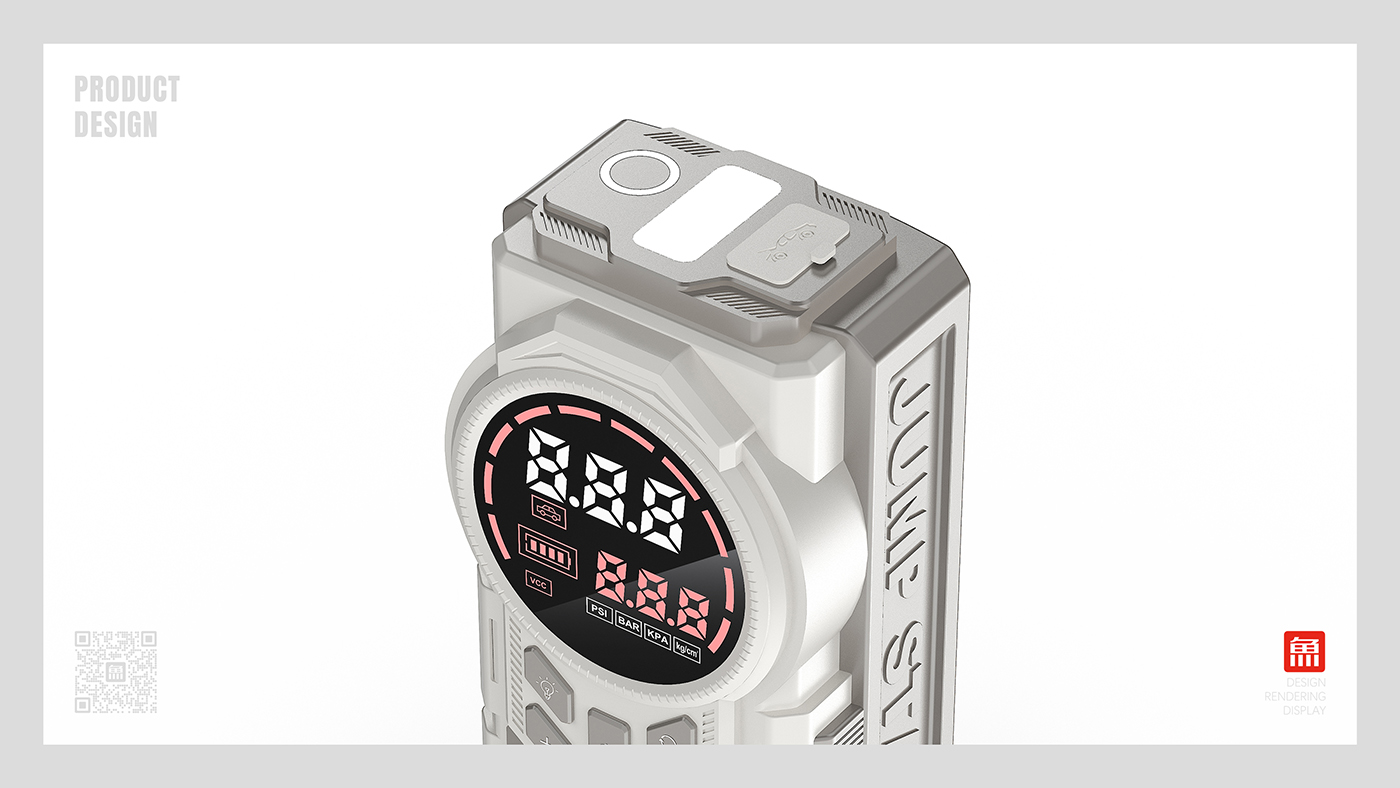 portable automobile pump，Automobile Tools，product design，Mecha wind，small home appliances，Tool design，Automobile pump，industrial design，