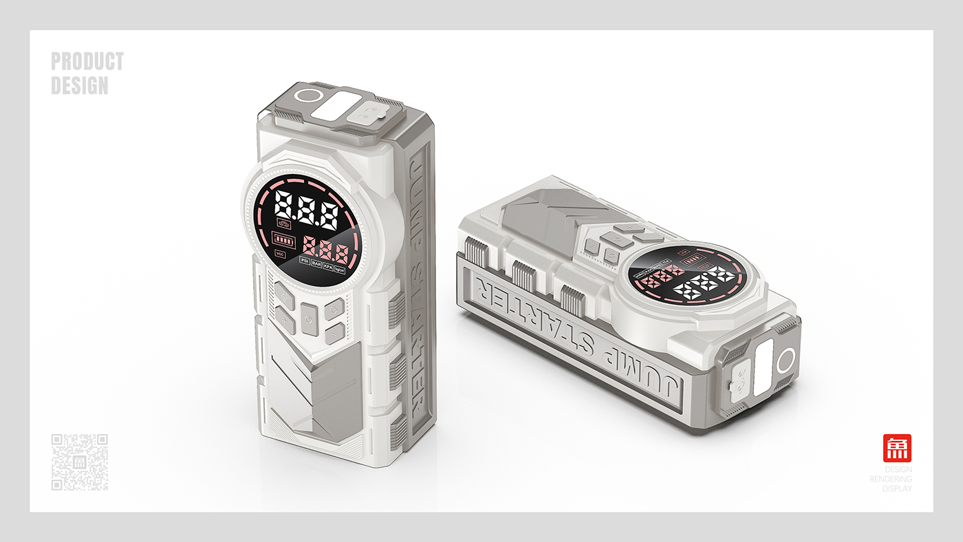 portable automobile pump，Automobile Tools，product design，Mecha wind，small home appliances，Tool design，Automobile pump，industrial design，