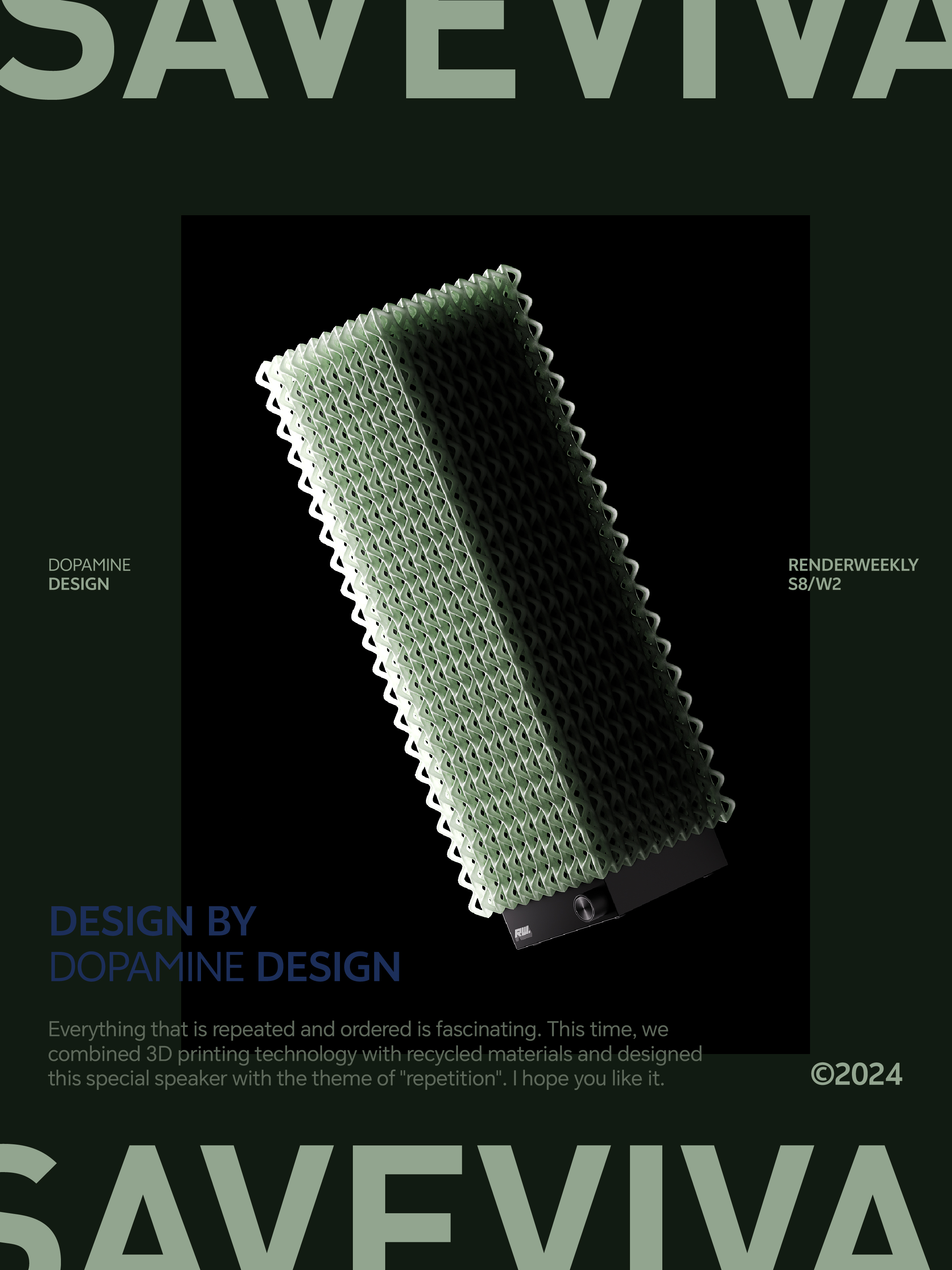 Dopamine design，industrial design，product design，Speaker design，Parameterization，Design，Simple design，Material design，