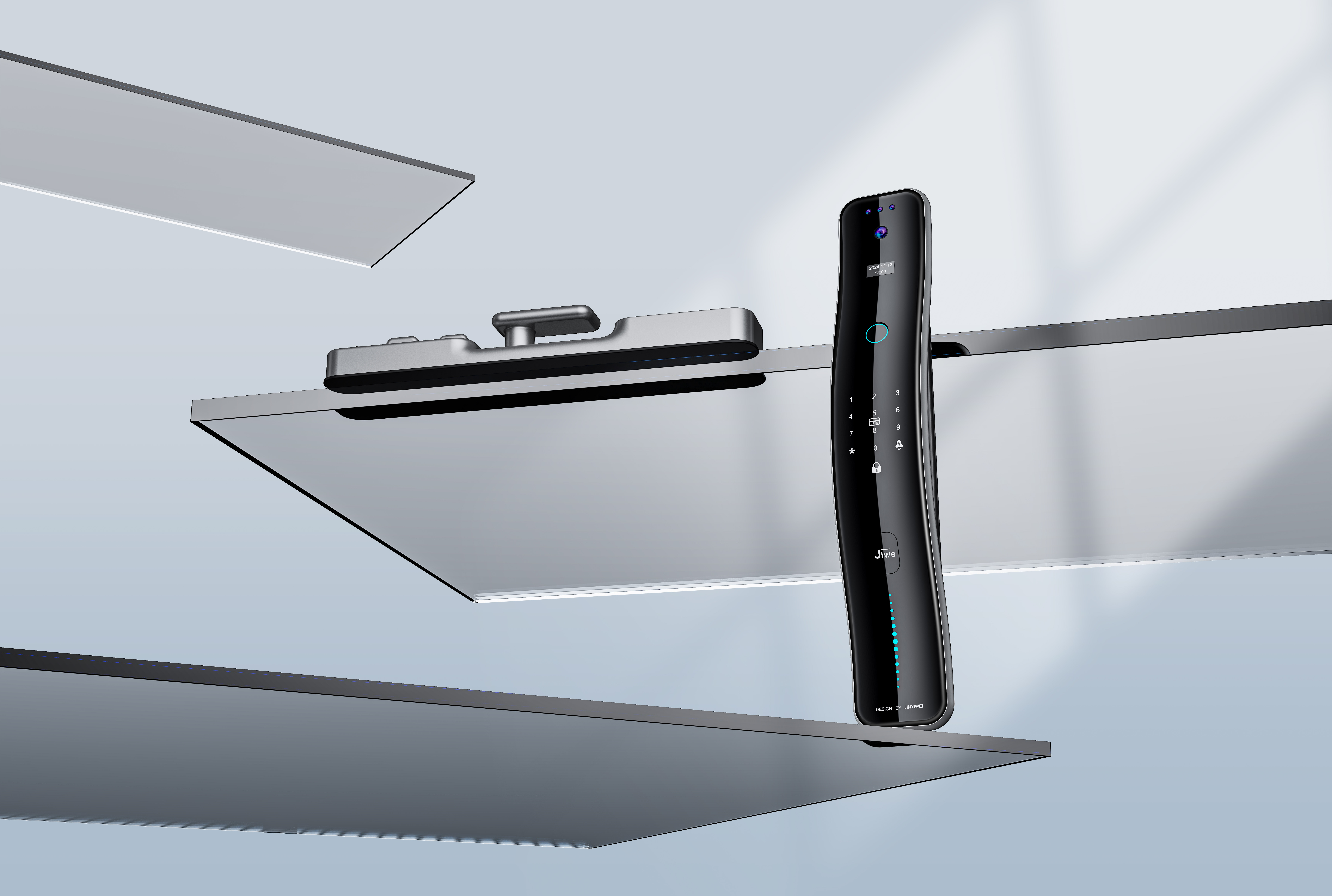 # Smart lock，# Fingerprint lock，# Smart door lock，# Smart Home，#Industrial Design，#Product design，# Design，# Products，