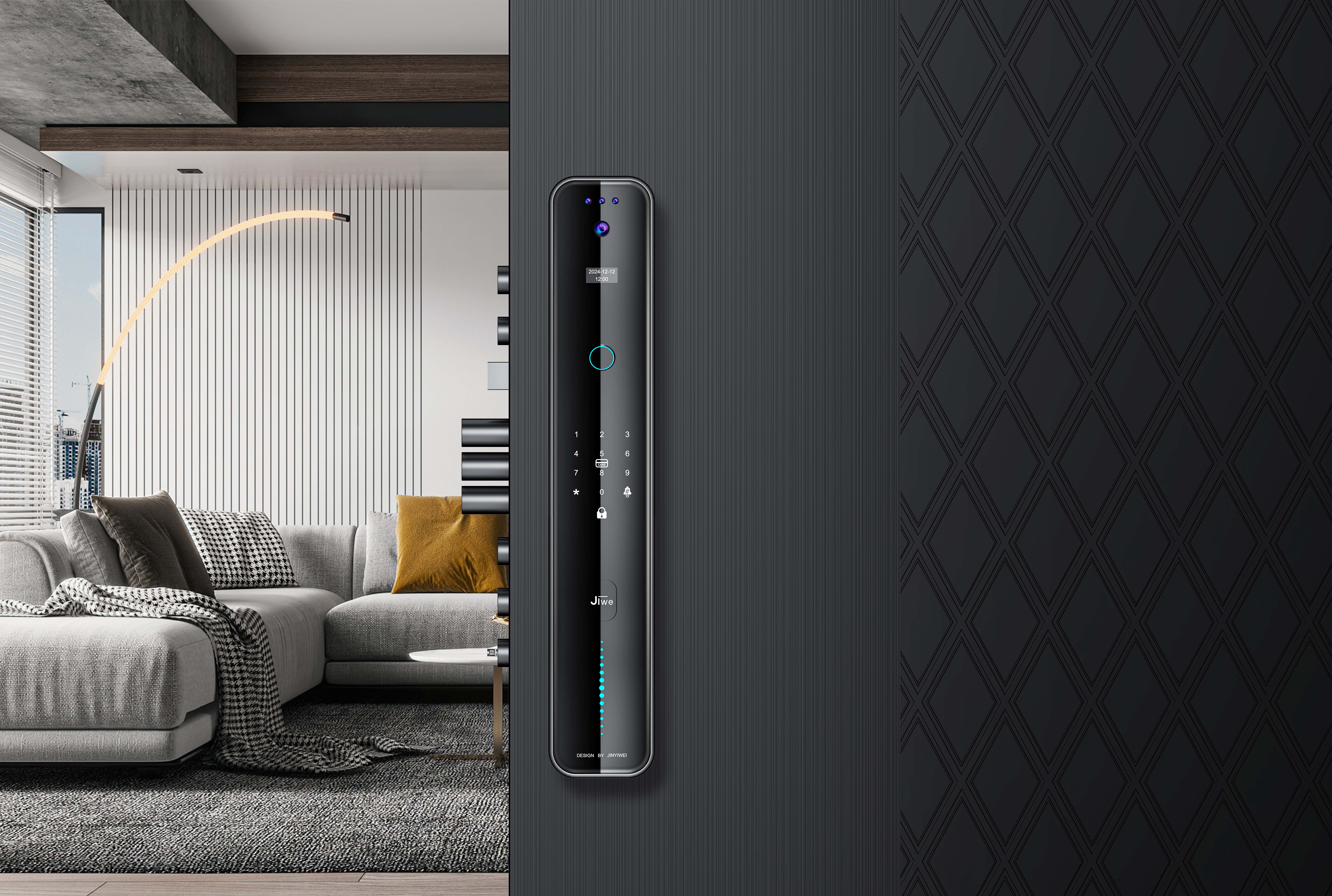 # Smart lock，# Fingerprint lock，# Smart door lock，# Smart Home，#Industrial Design，#Product design，# Design，# Products，