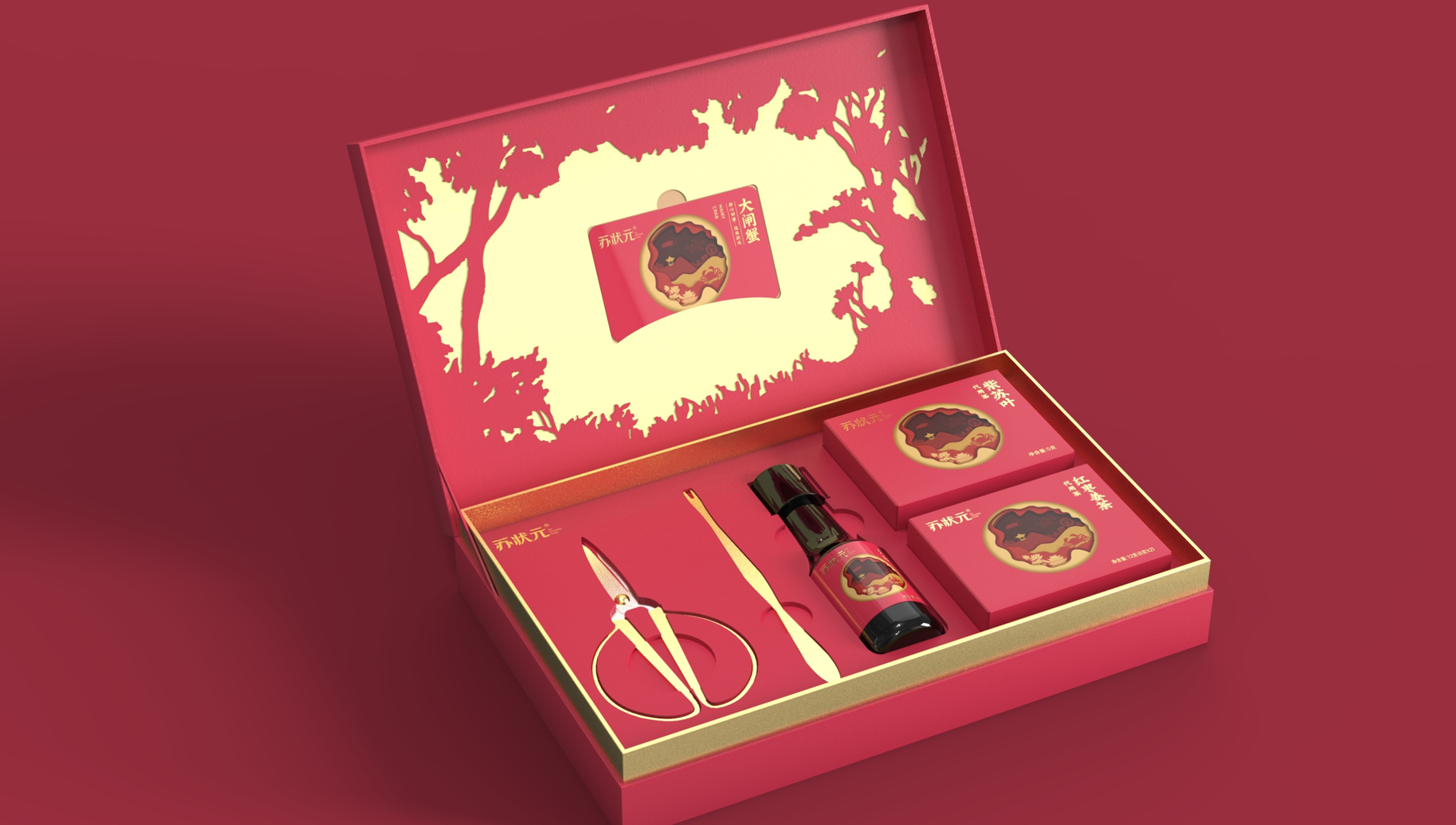 Hairy Crab Packaging Design，crab eight gift box packaging，Hairy Crab Packaging Gift Box，