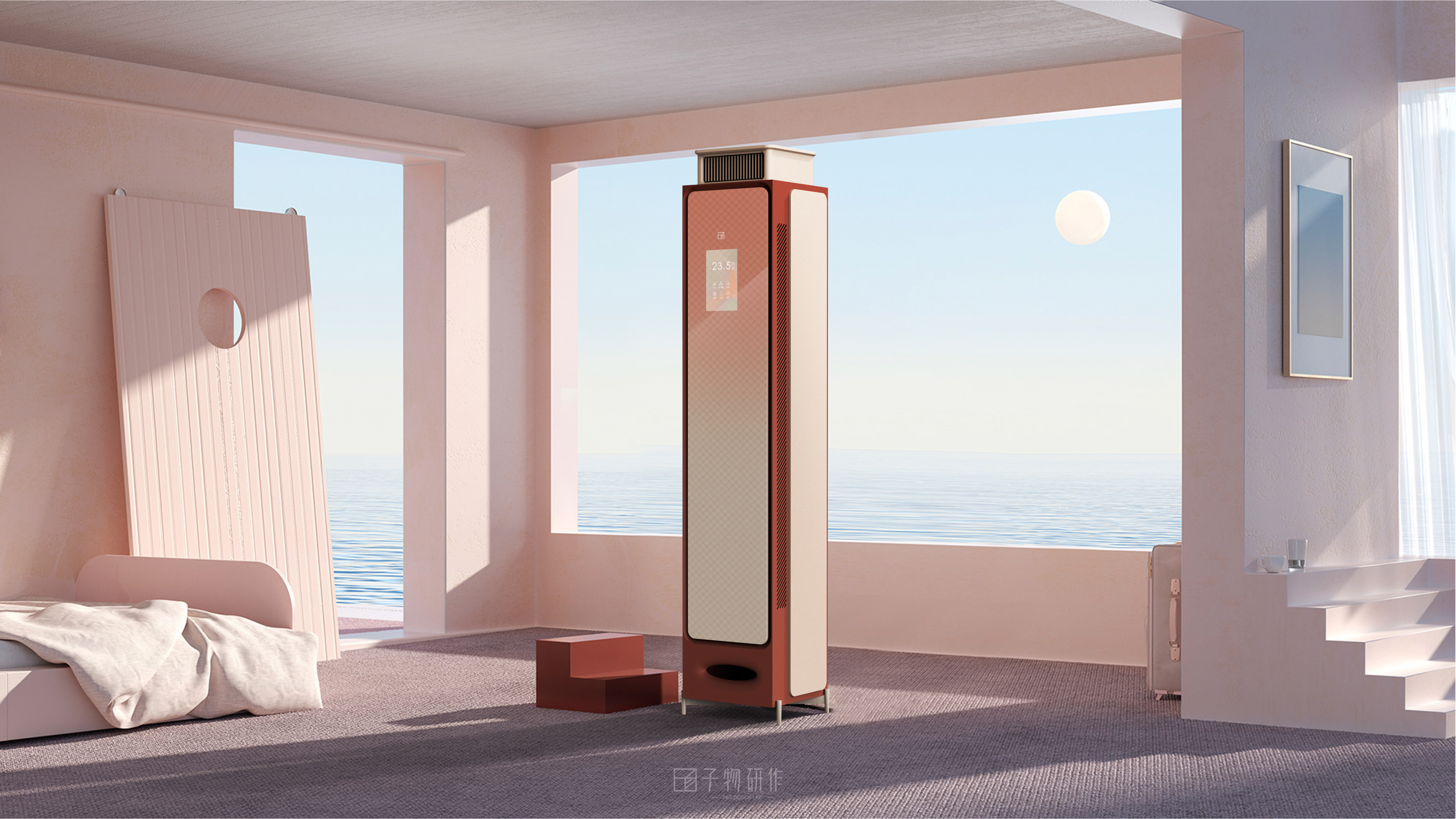 Household appliances, cabinet machines, vertical air conditioners, industrial design of sub-objects，