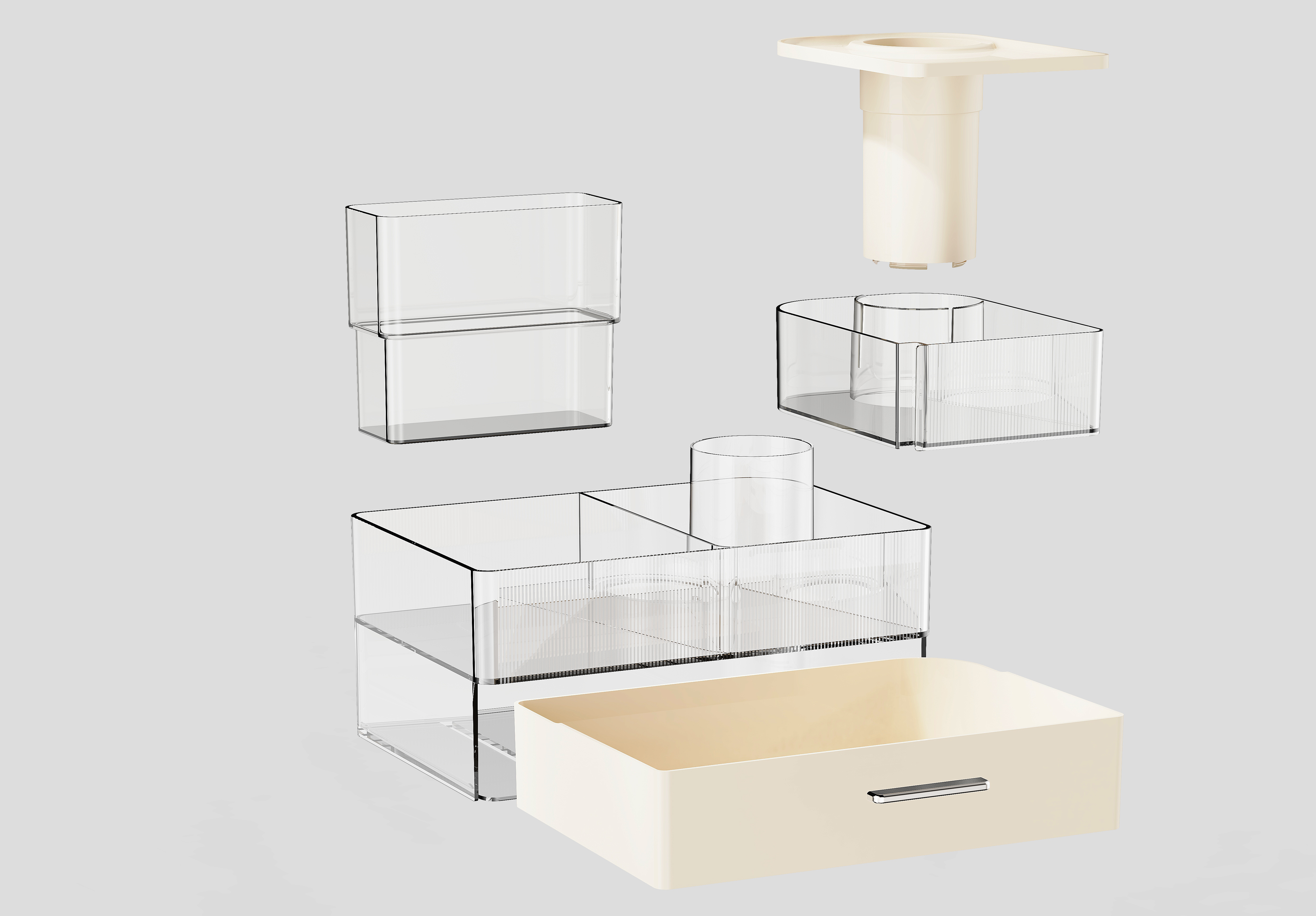 Bring your own makeup mirror to meet the daily makeup storage，