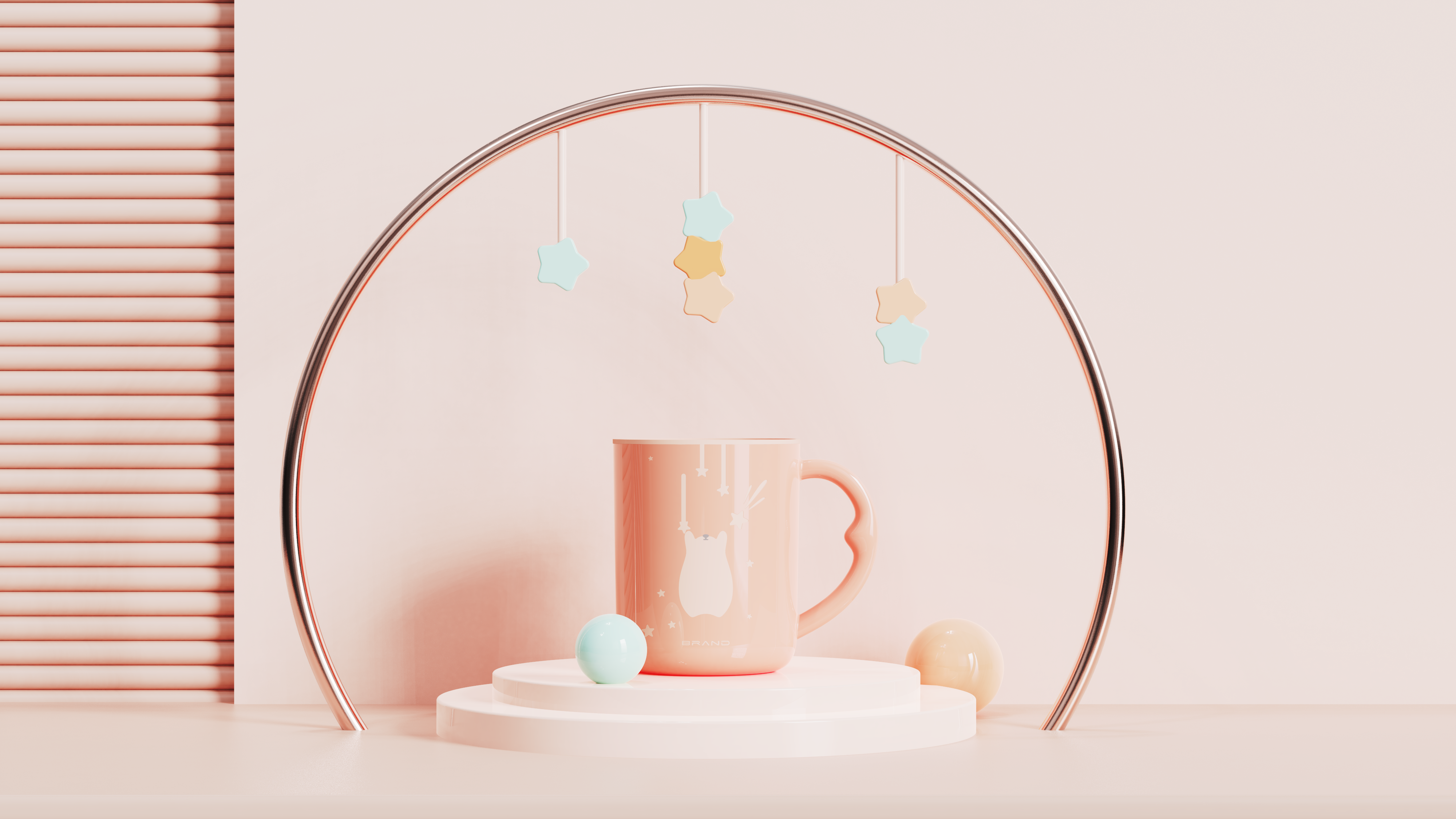 fashion，Simplicity，glass，gold-plated，handle，Cartoon，lovely，Little bear，