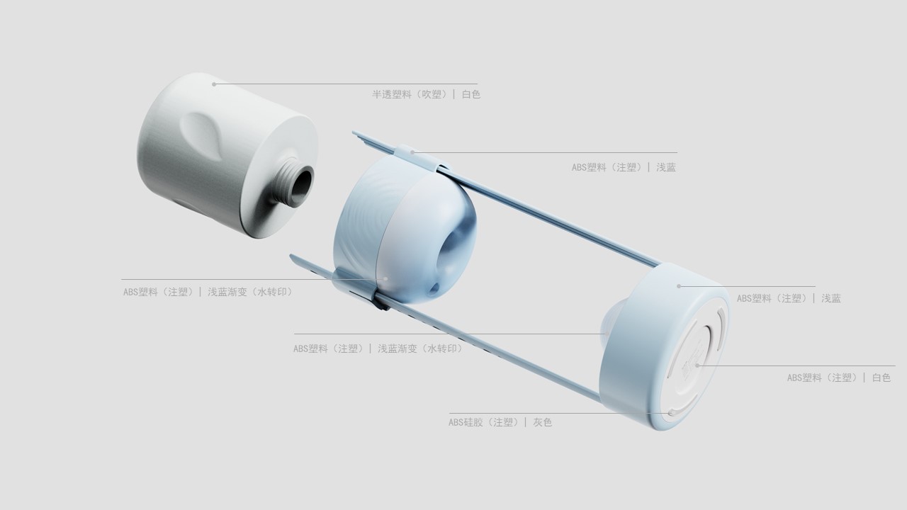 Product Design of Toilet Cleaning Machine，product design，Sanitary products ，Blue Baby，