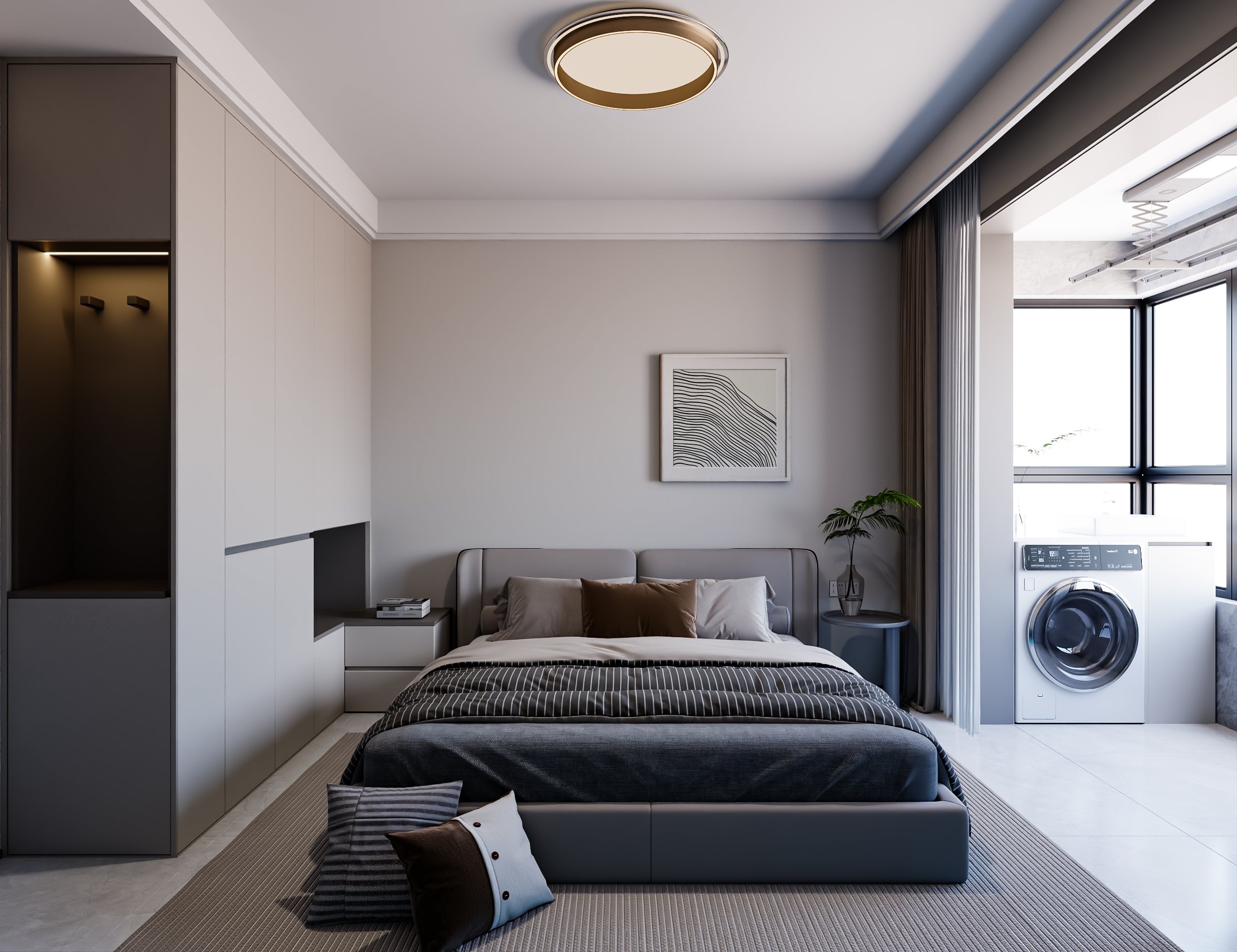 Living room, dining room，