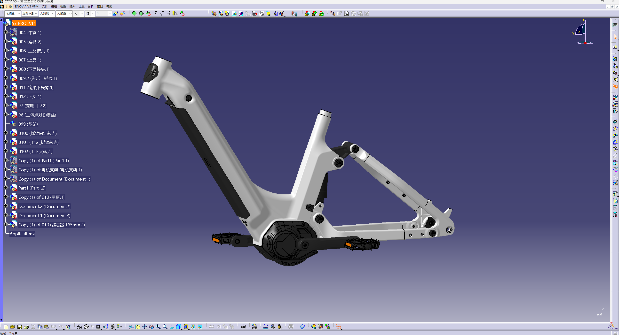 vehicle，Bicycle，e-bike，Original design，Tough design style，Soft Tail Bicycle，