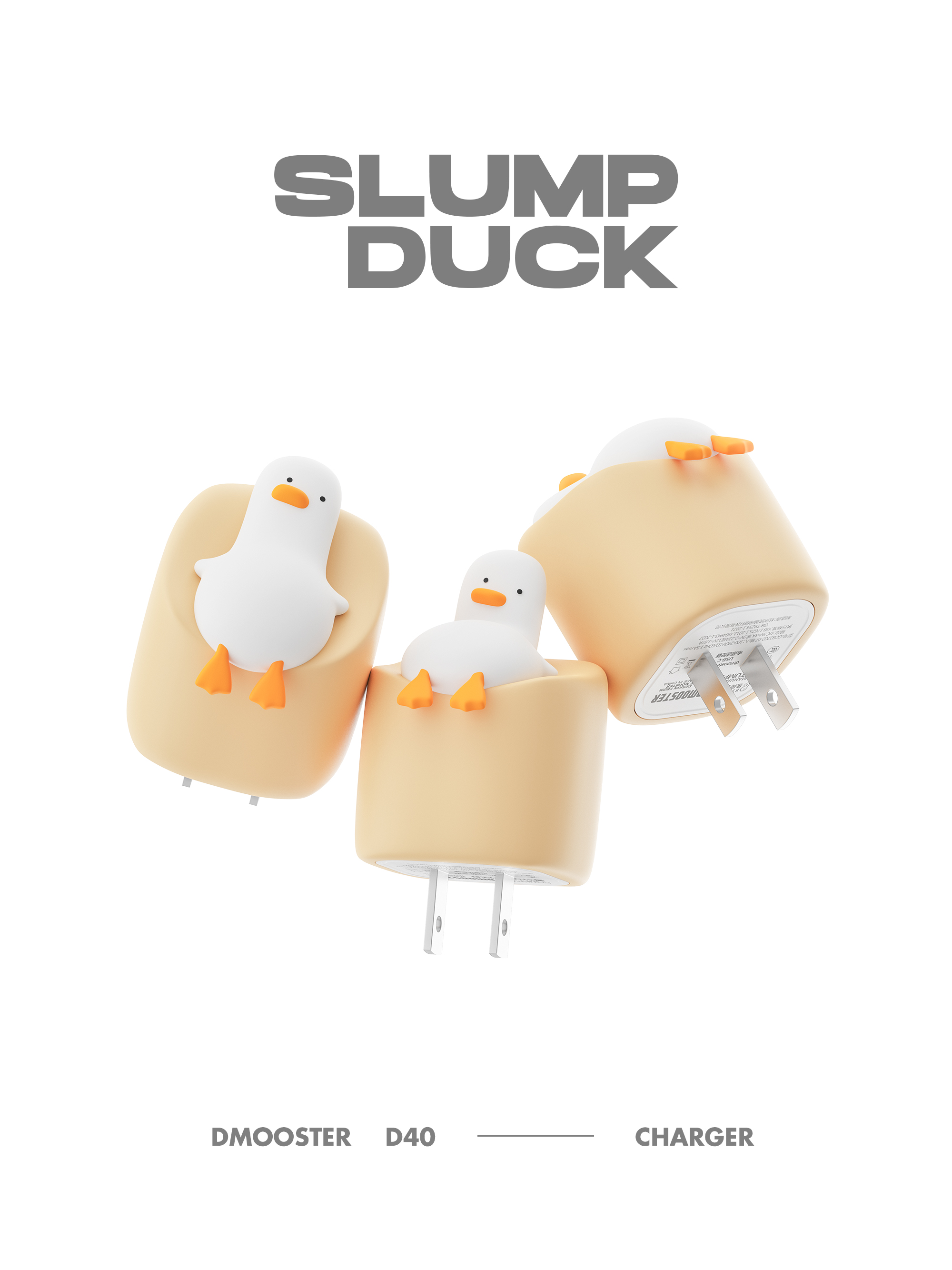 3C products，Big Monster，dmooster，Plug，Charging head，Adapter，brand，lying flat，