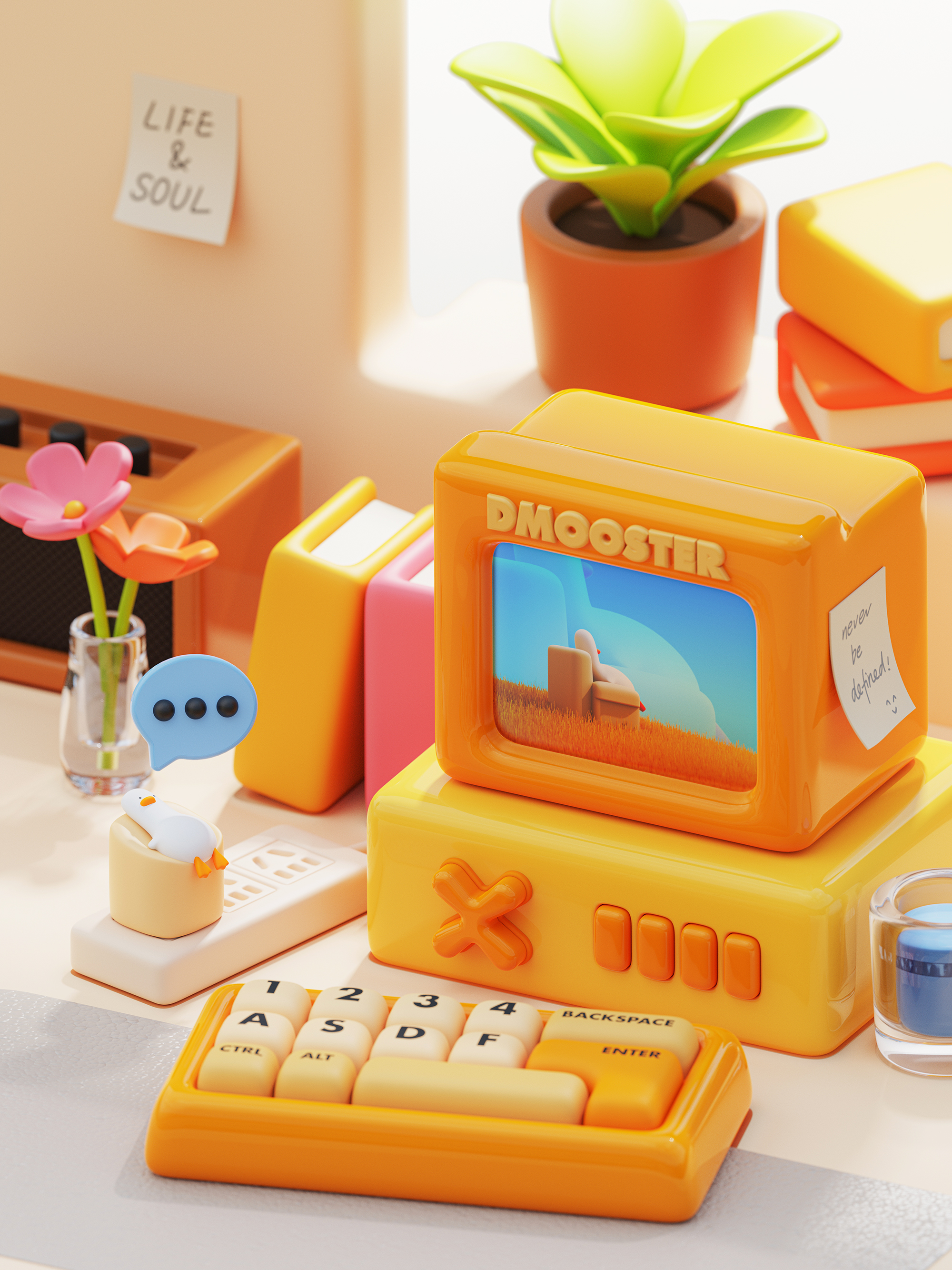 3C products，Big Monster，dmooster，Plug，Charging head，Adapter，brand，lying flat，