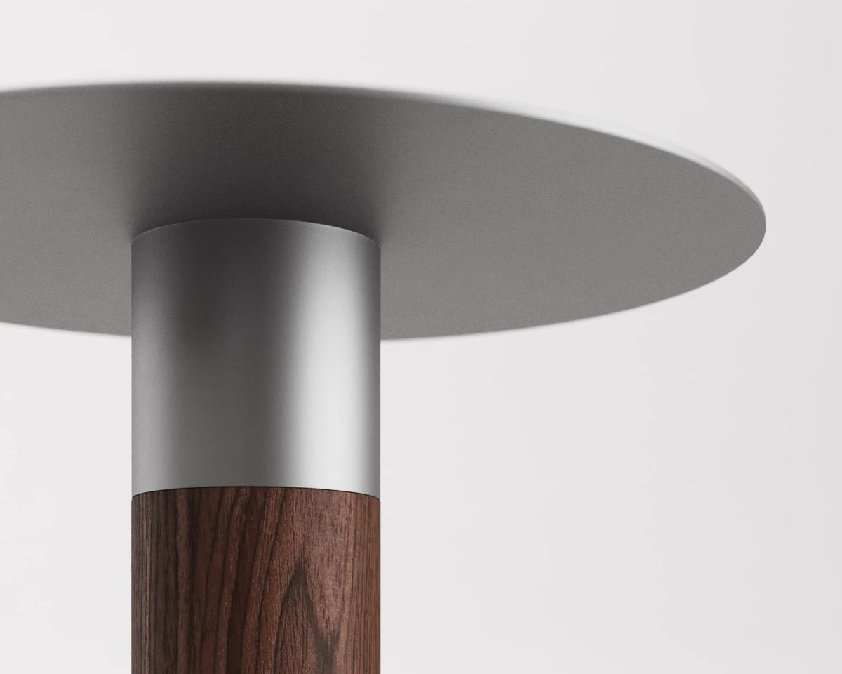 TOTEM，Side table，solid wood，stainless steel，