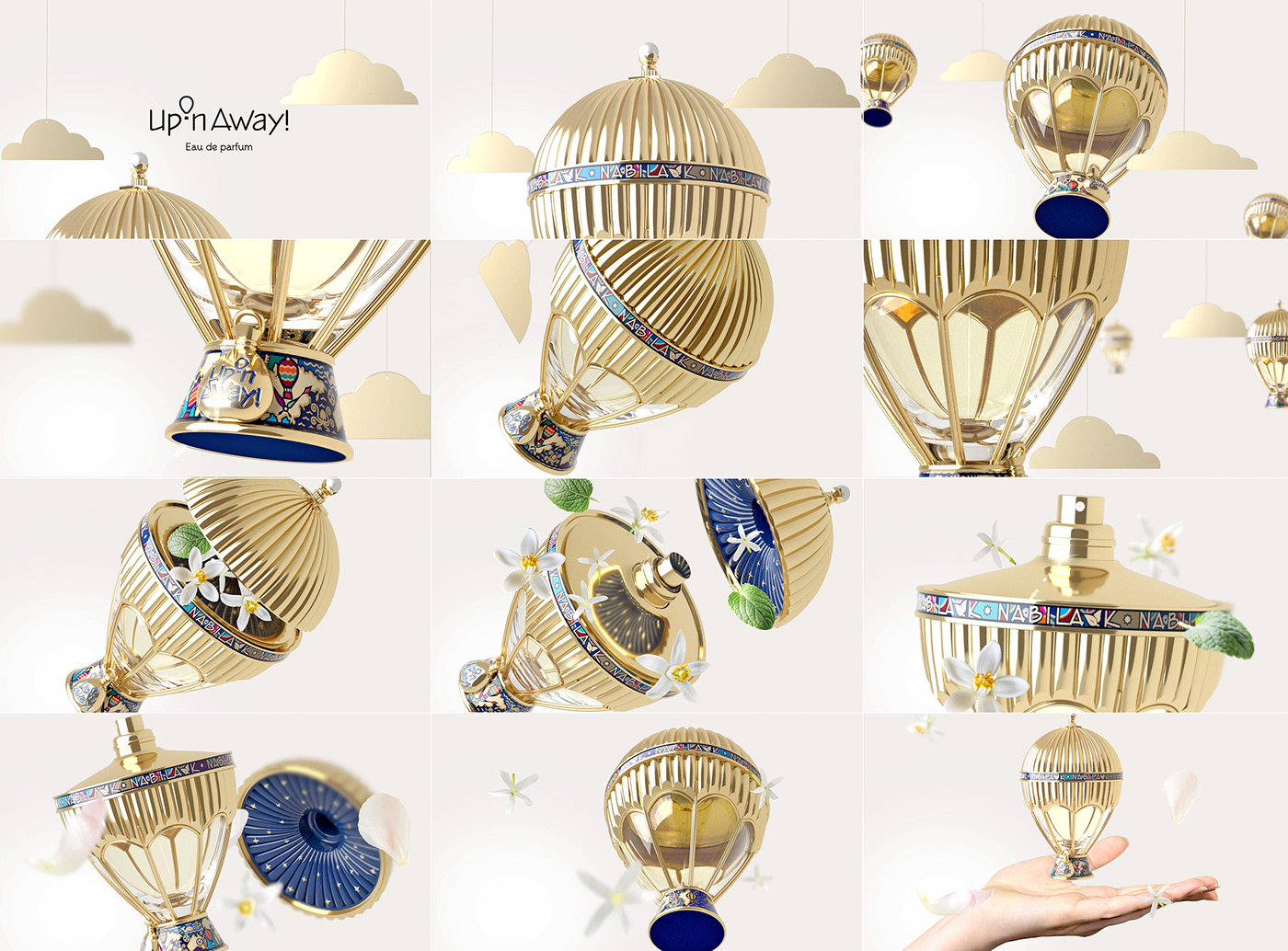 Perfume，Fragrance，Hot Air Balloon，Metal，Luxury and Elegant，