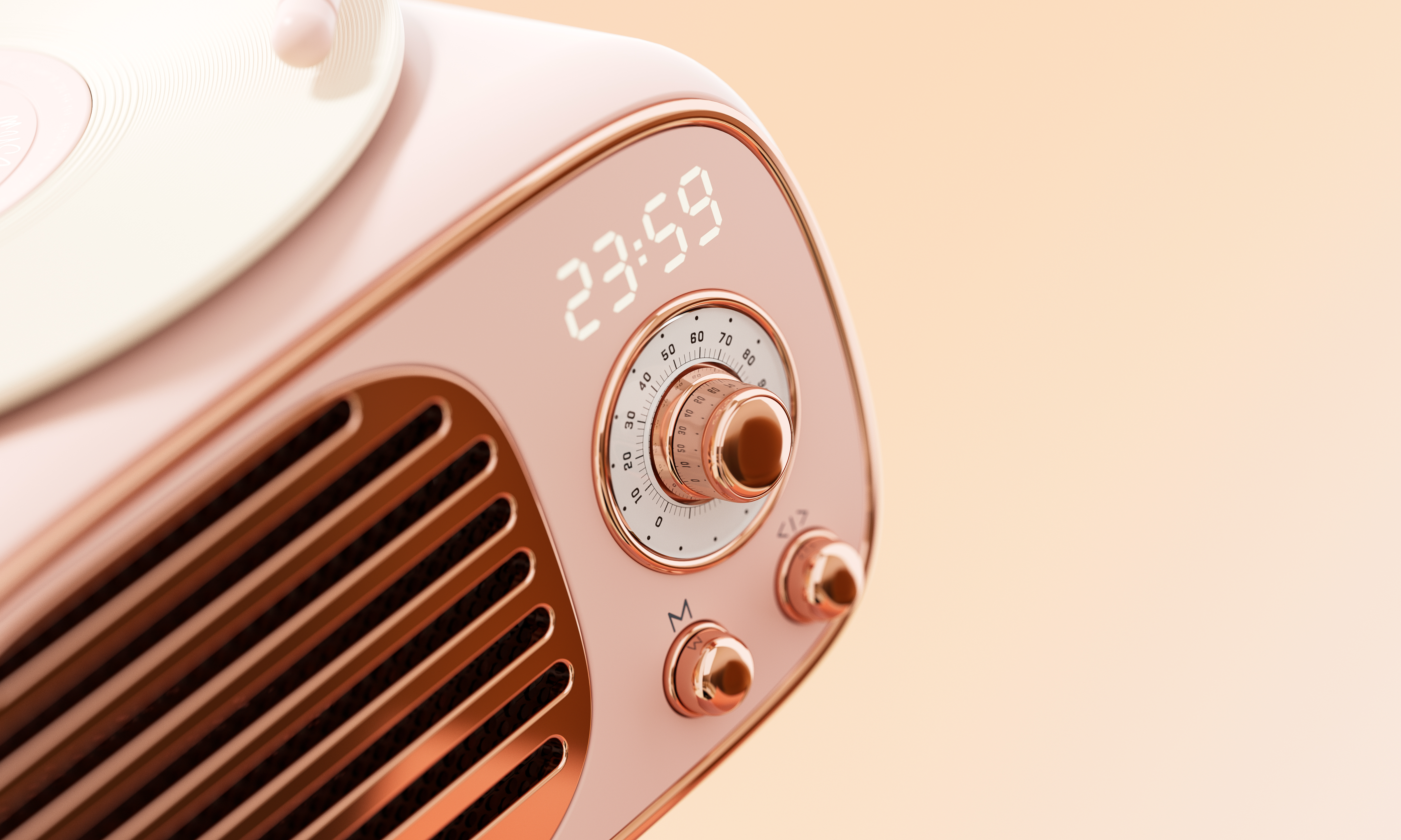 Light luxury retro，Vinyl record，Bluetooth audio，Young trend，product design，