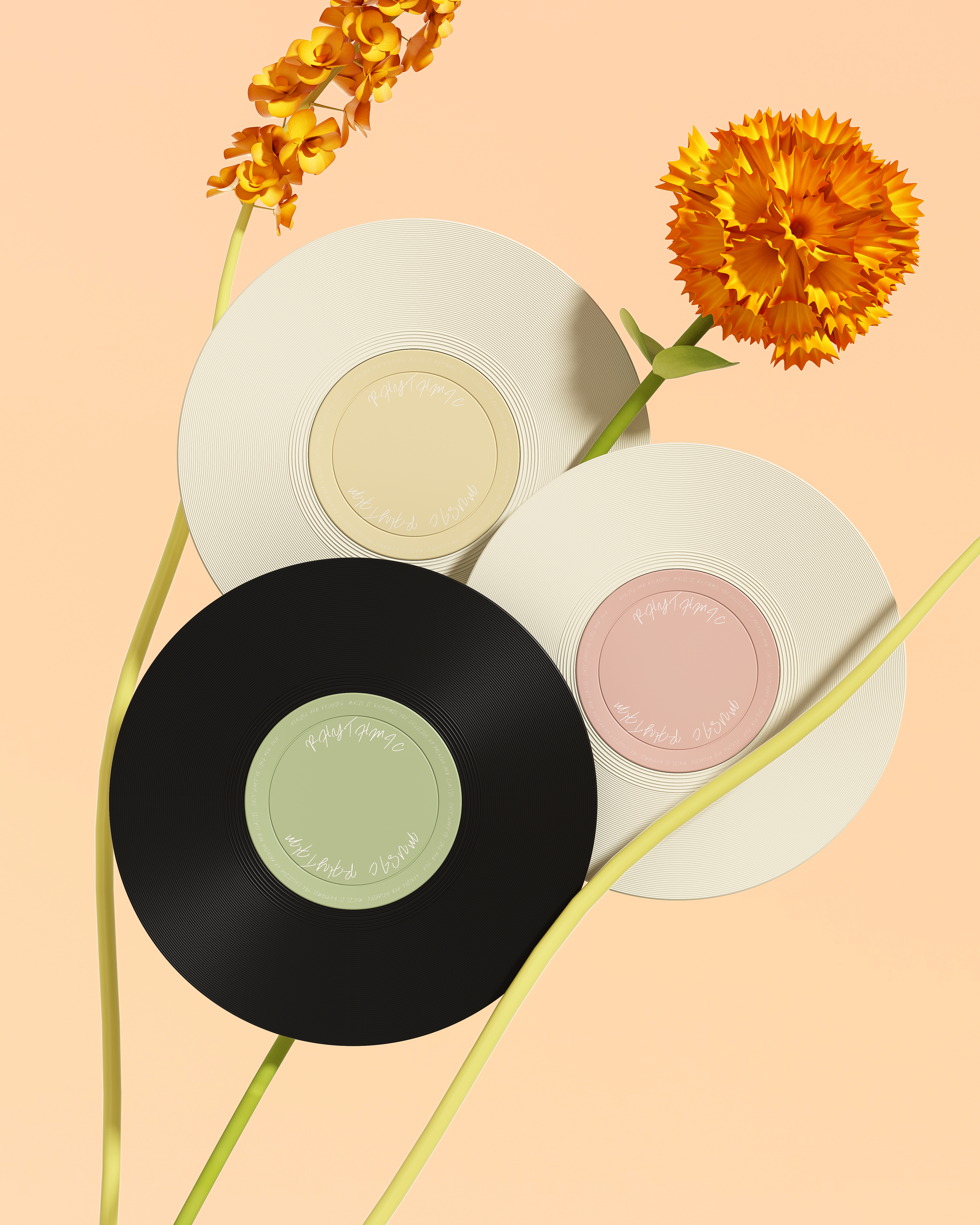 Light luxury retro，Vinyl record，Bluetooth audio，Young trend，product design，