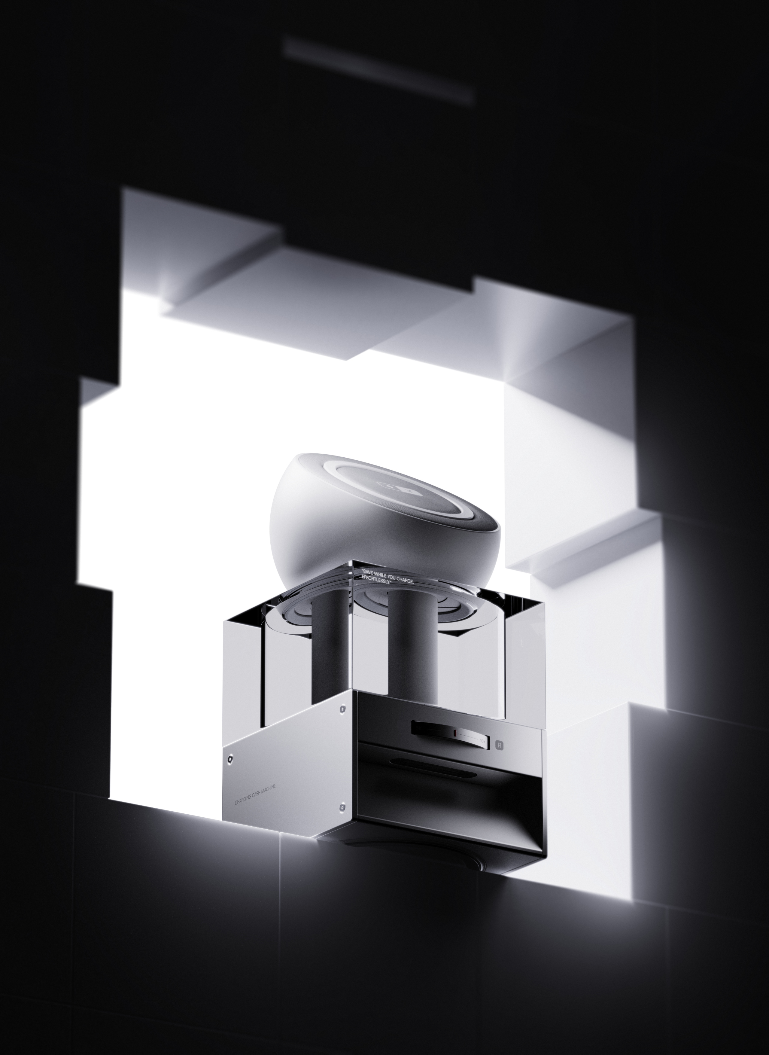 Zero sense curve design，product design，Digital 3C，Charging deposit machine，industrial design，