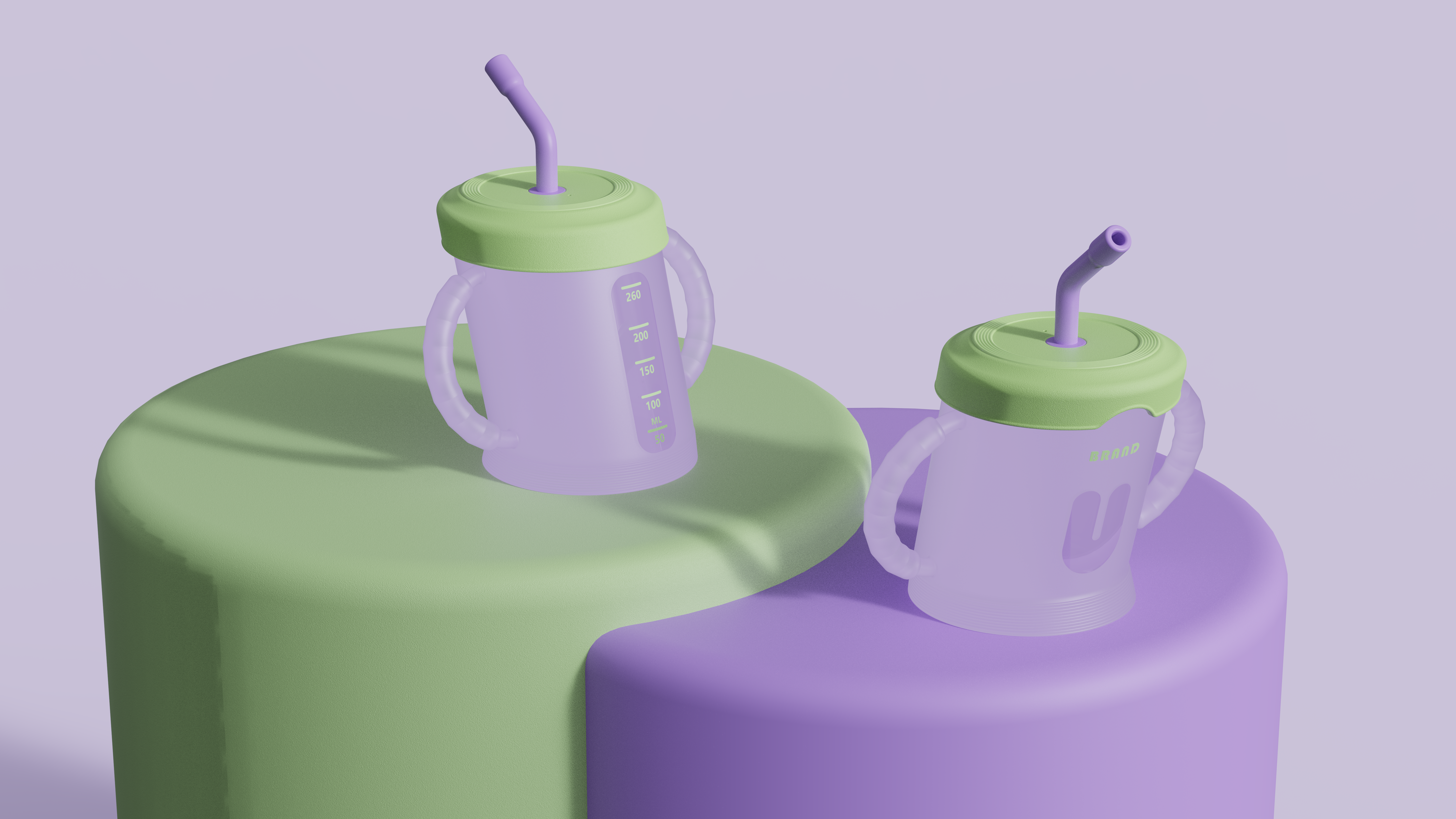 baby Trainer Cup，Oblique cup，Infant child，Mother and baby，Water cup，Cartoon，semi-permeable，Simple, fashion，