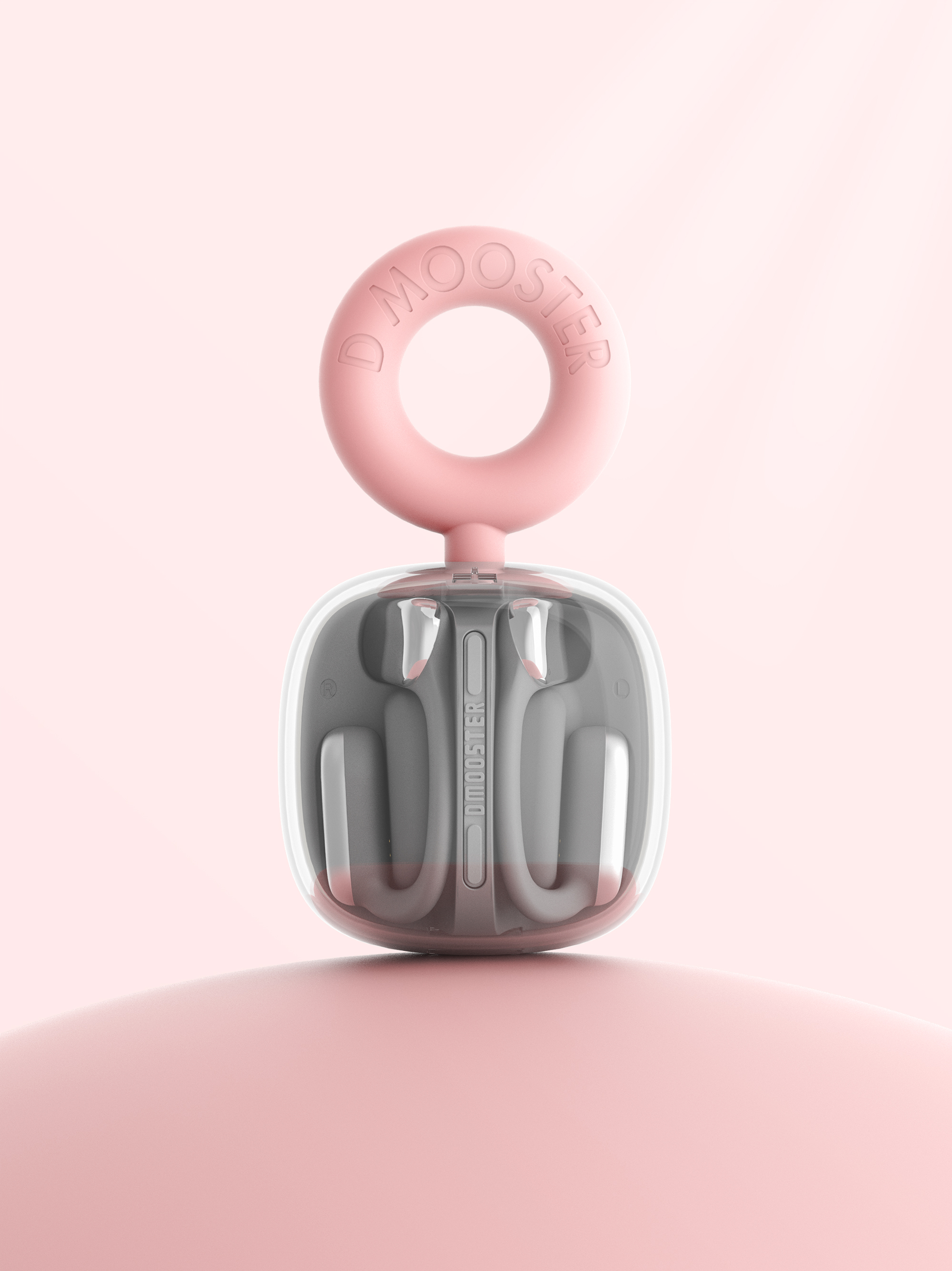 dmooster，Big Monster，Bluetooth headset，Sports headset，industrial design，Render，Chaopin，brand，