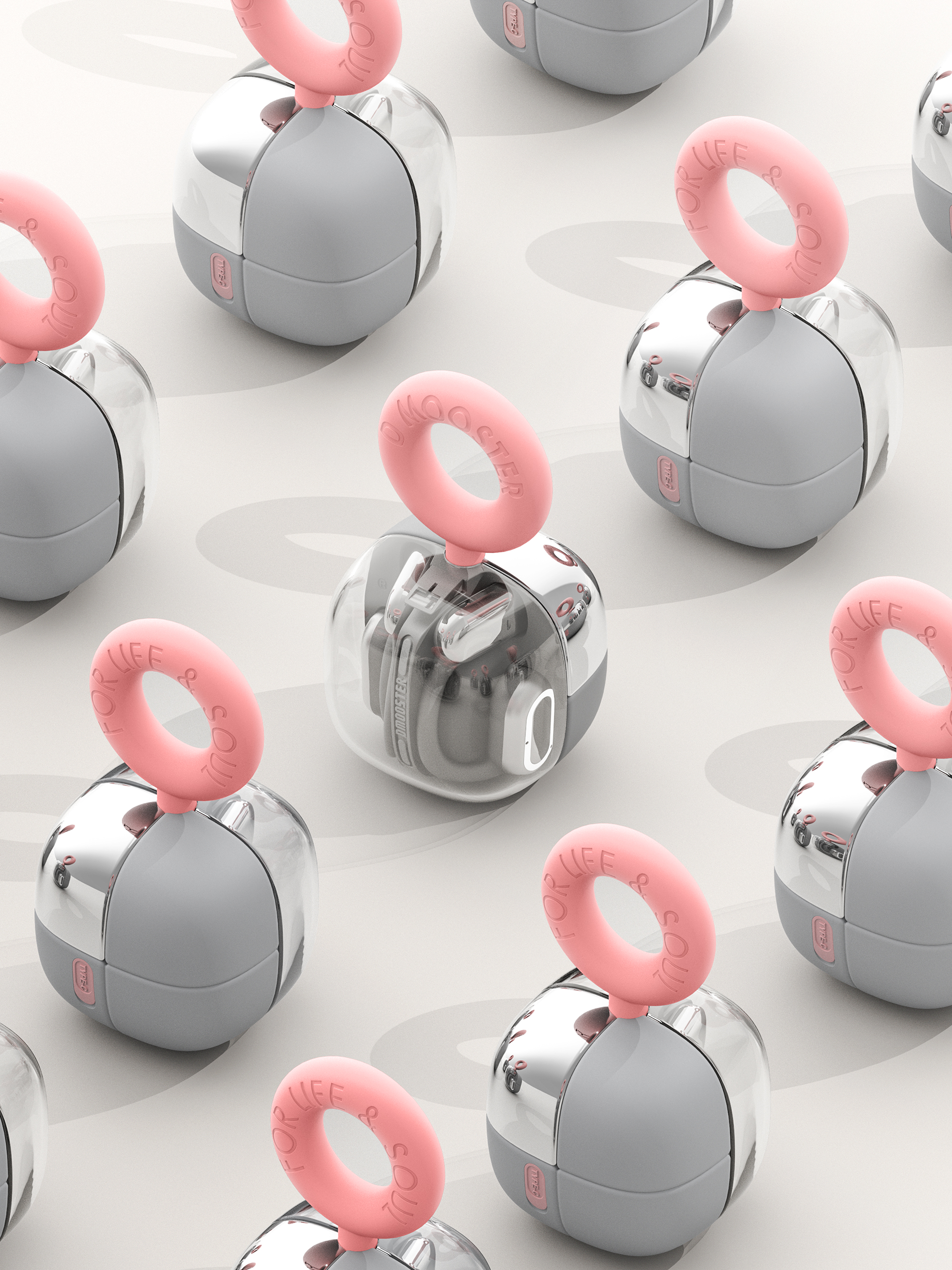 dmooster，Big Monster，Bluetooth headset，Sports headset，industrial design，Render，Chaopin，brand，