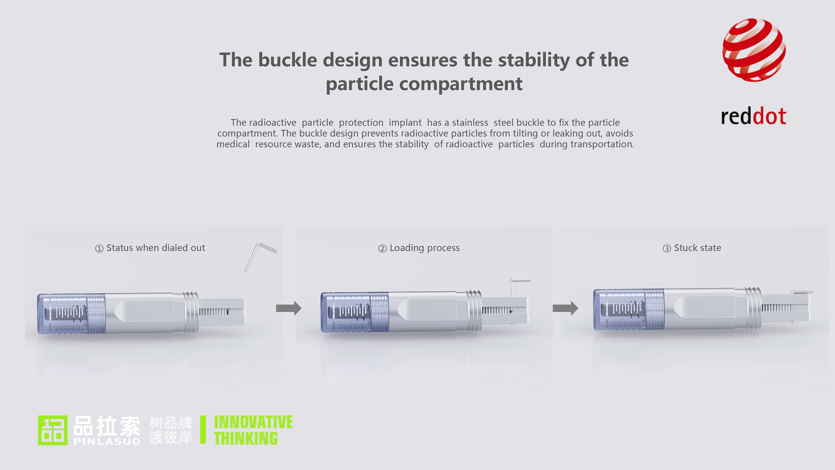 Product Lasso Design, Radioactive Particle Protective Implant, Red Dot Award，