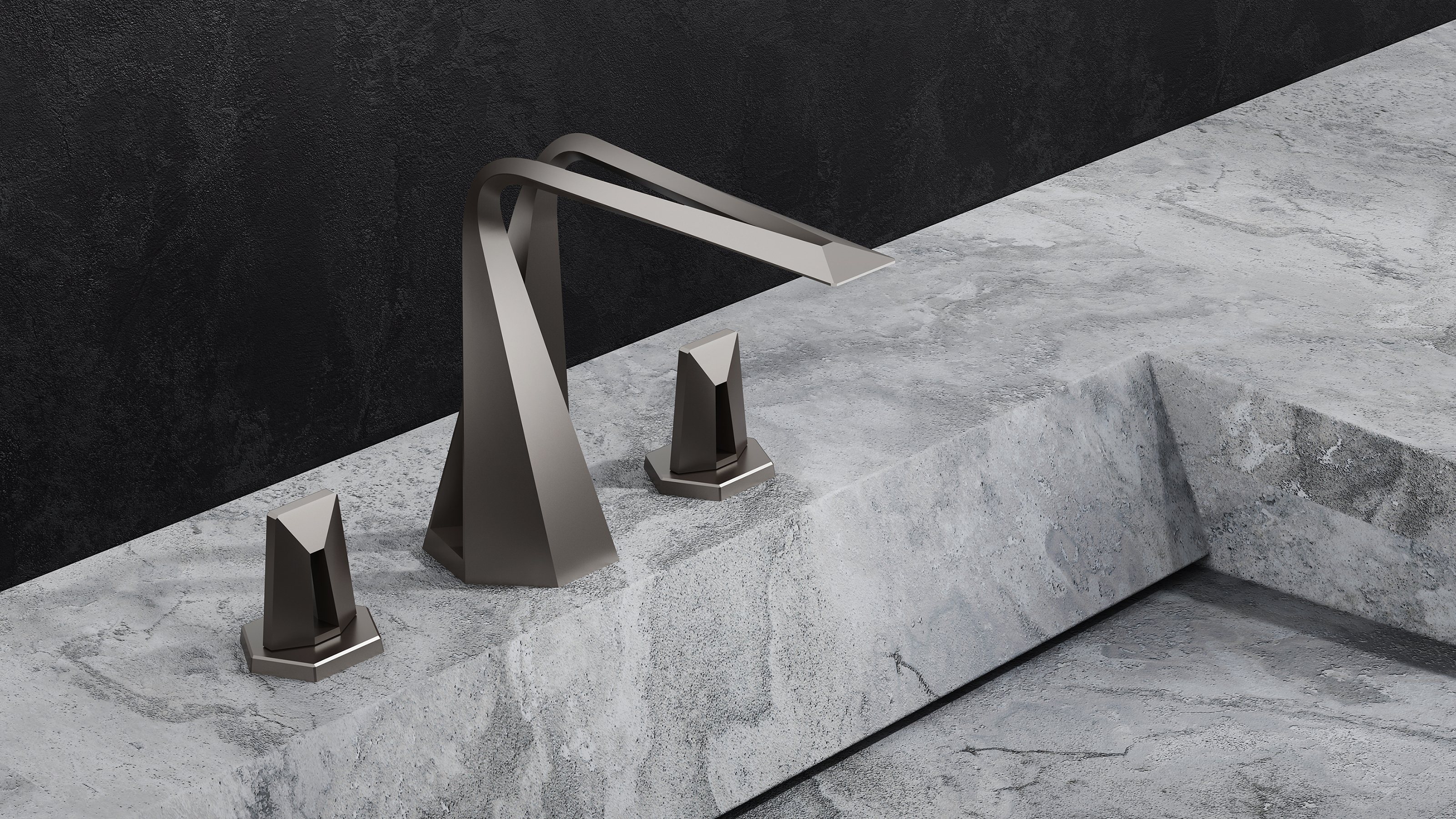 industrial design，bathroom，3D printing，Basin mixer ，