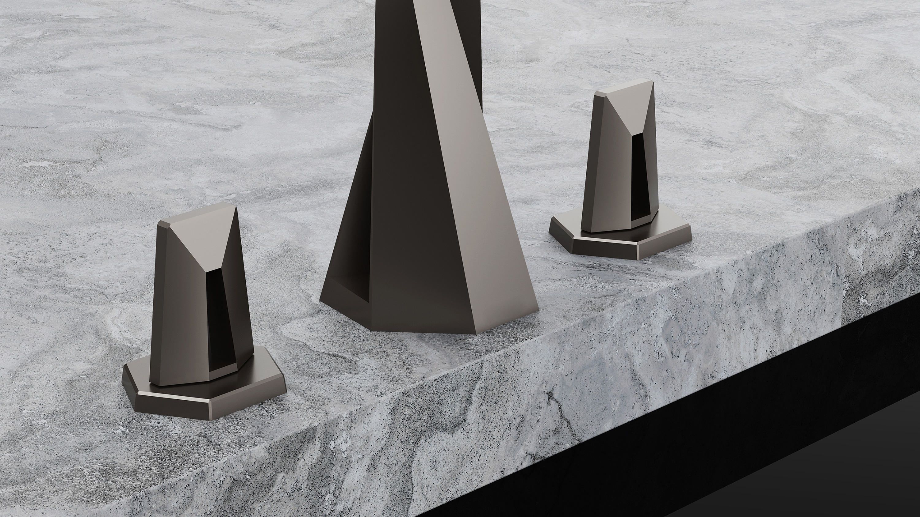 industrial design，bathroom，3D printing，Basin mixer ，