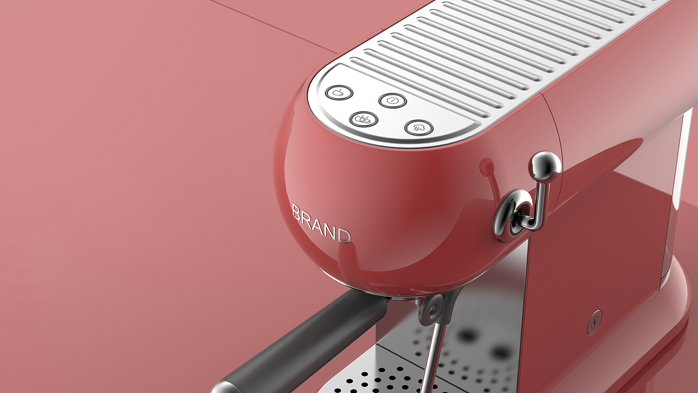 industrial design，Coffee machine，household electrical appliances，Retro style，