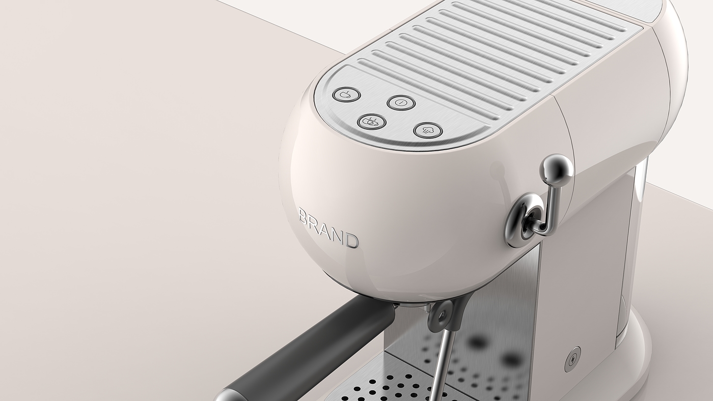 industrial design，Coffee machine，household electrical appliances，Retro style，