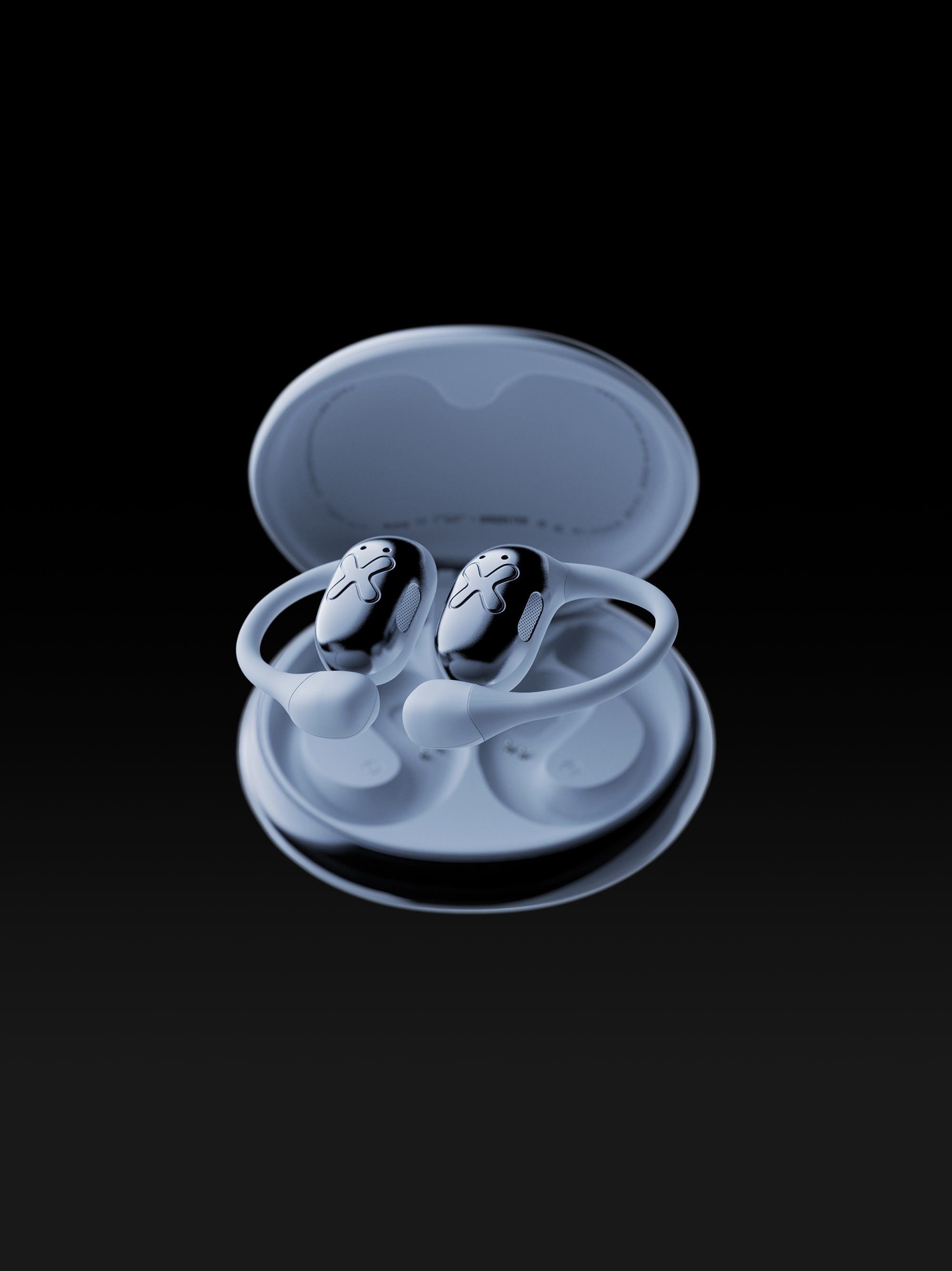 dmooster，Big Monster，Bluetooth headset，ows，Open headphones，industrial design，Render，brand，