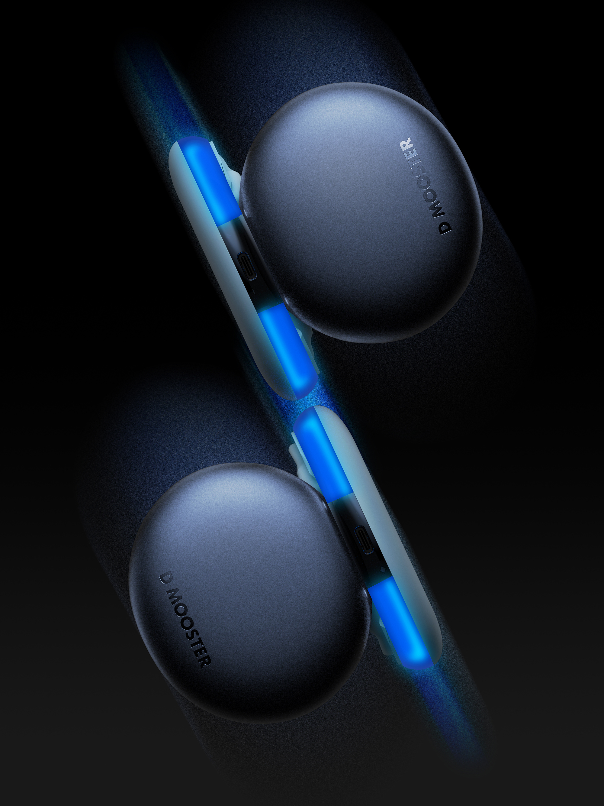 dmooster，Big Monster，Bluetooth headset，ows，Open headphones，industrial design，Render，brand，