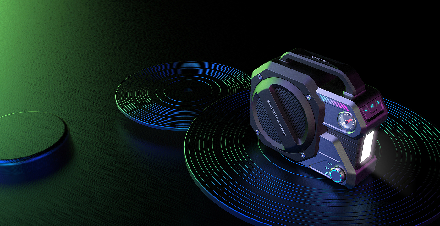 outdoors，loudspeaker box，lighting，compass，