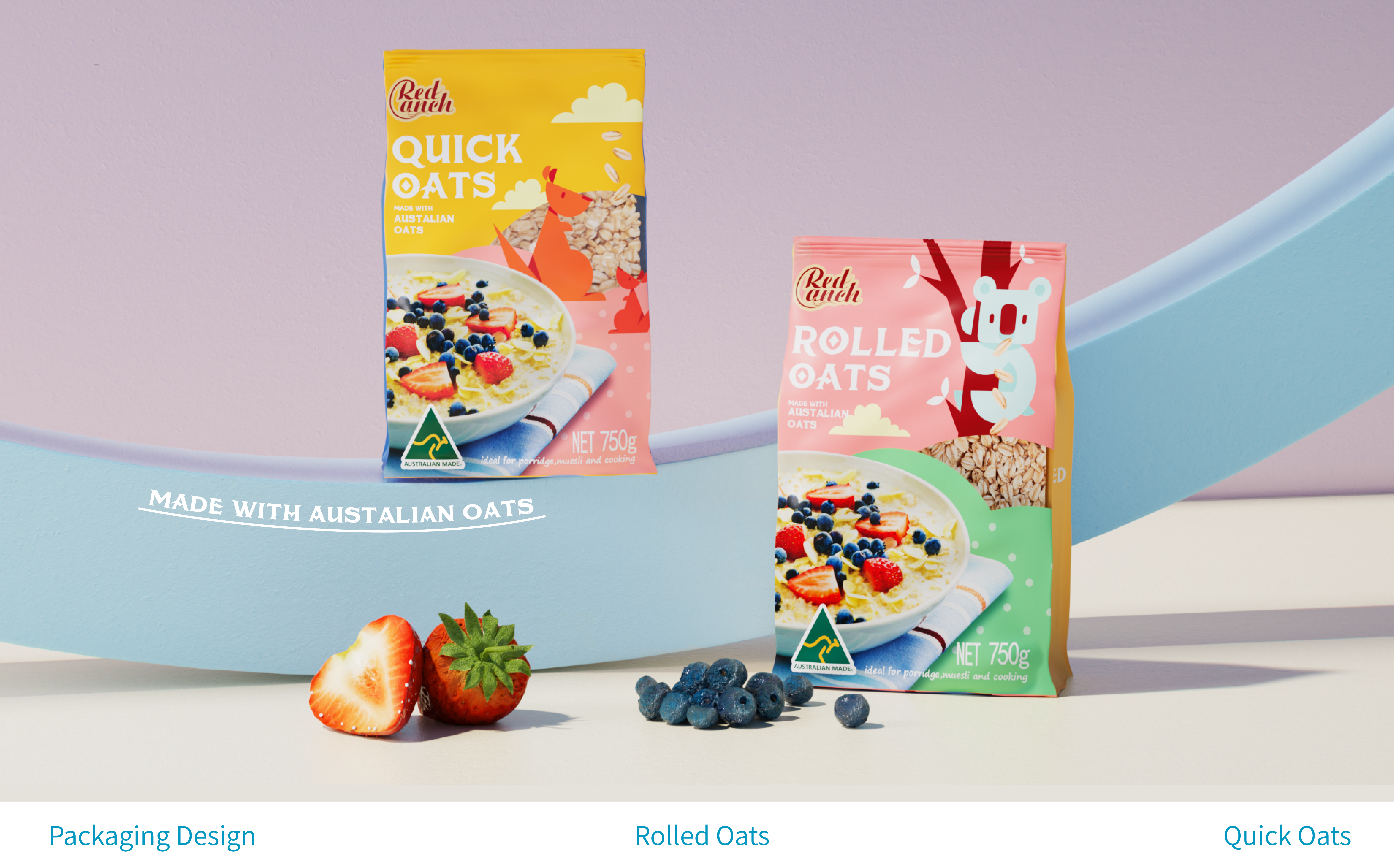 packing design，Oatmeal，Brand design，Font design，Geometry，Food packaging，Illustration，