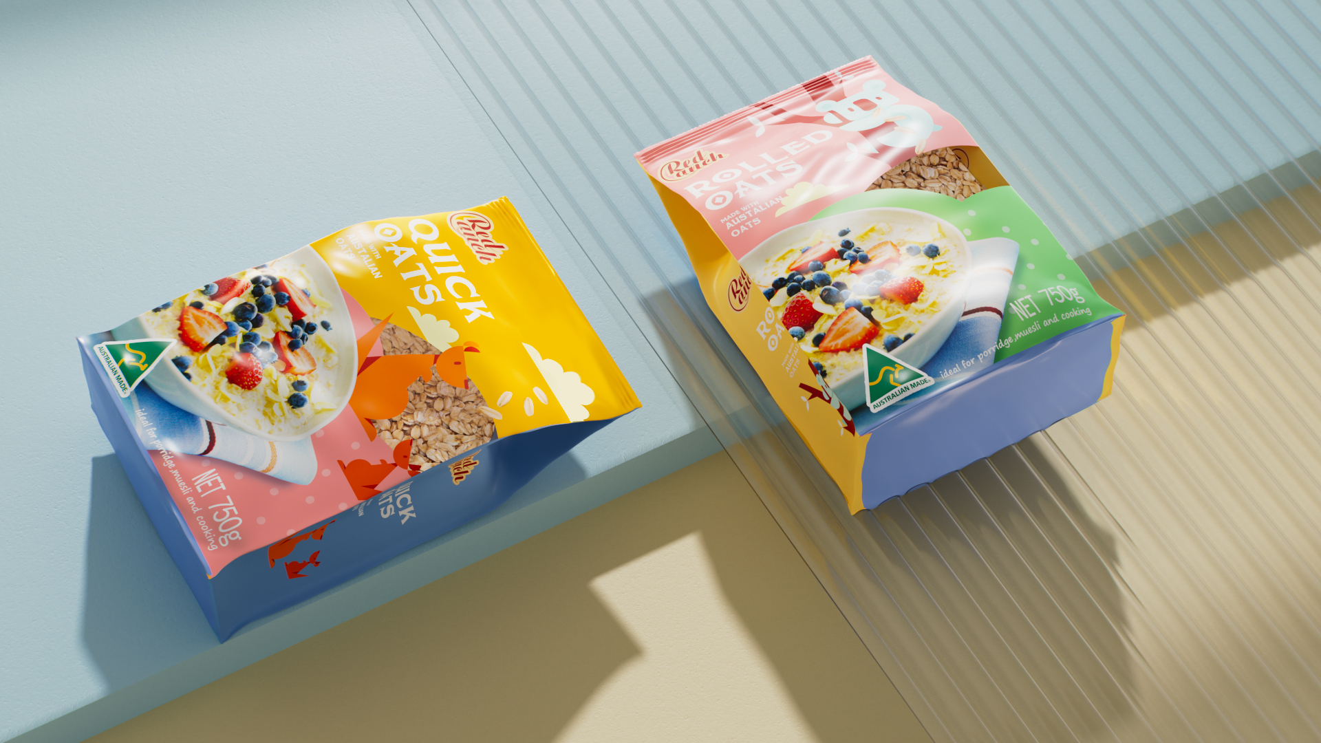 packing design，Oatmeal，Brand design，Font design，Geometry，Food packaging，Illustration，