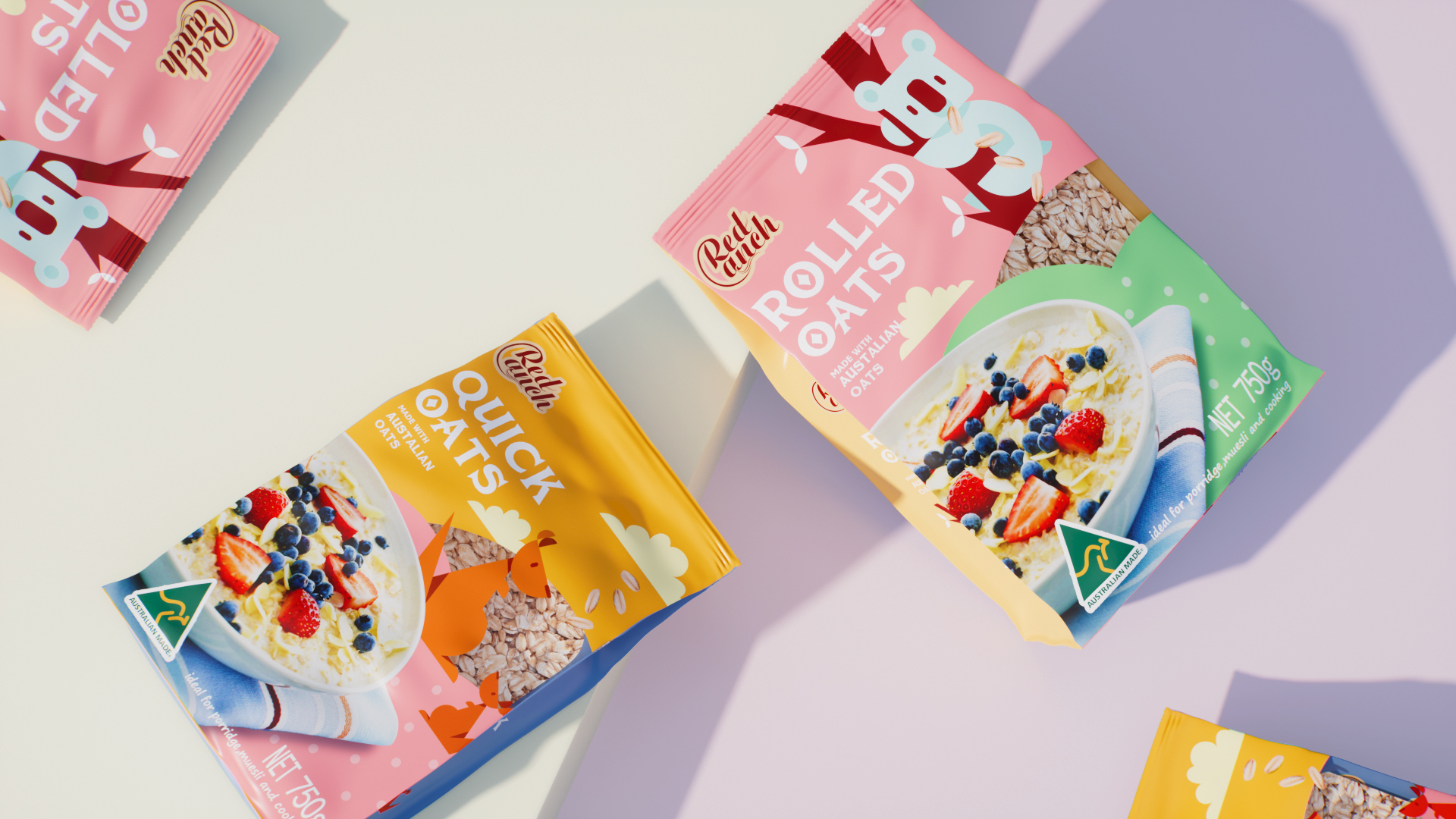 packing design，Oatmeal，Brand design，Font design，Geometry，Food packaging，Illustration，