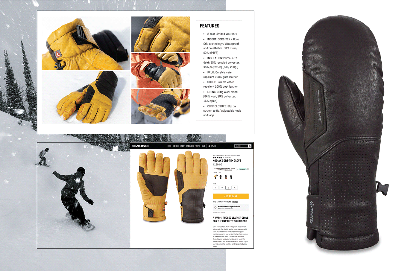 Dakine，Warm gloves，waterproof，comfortable，