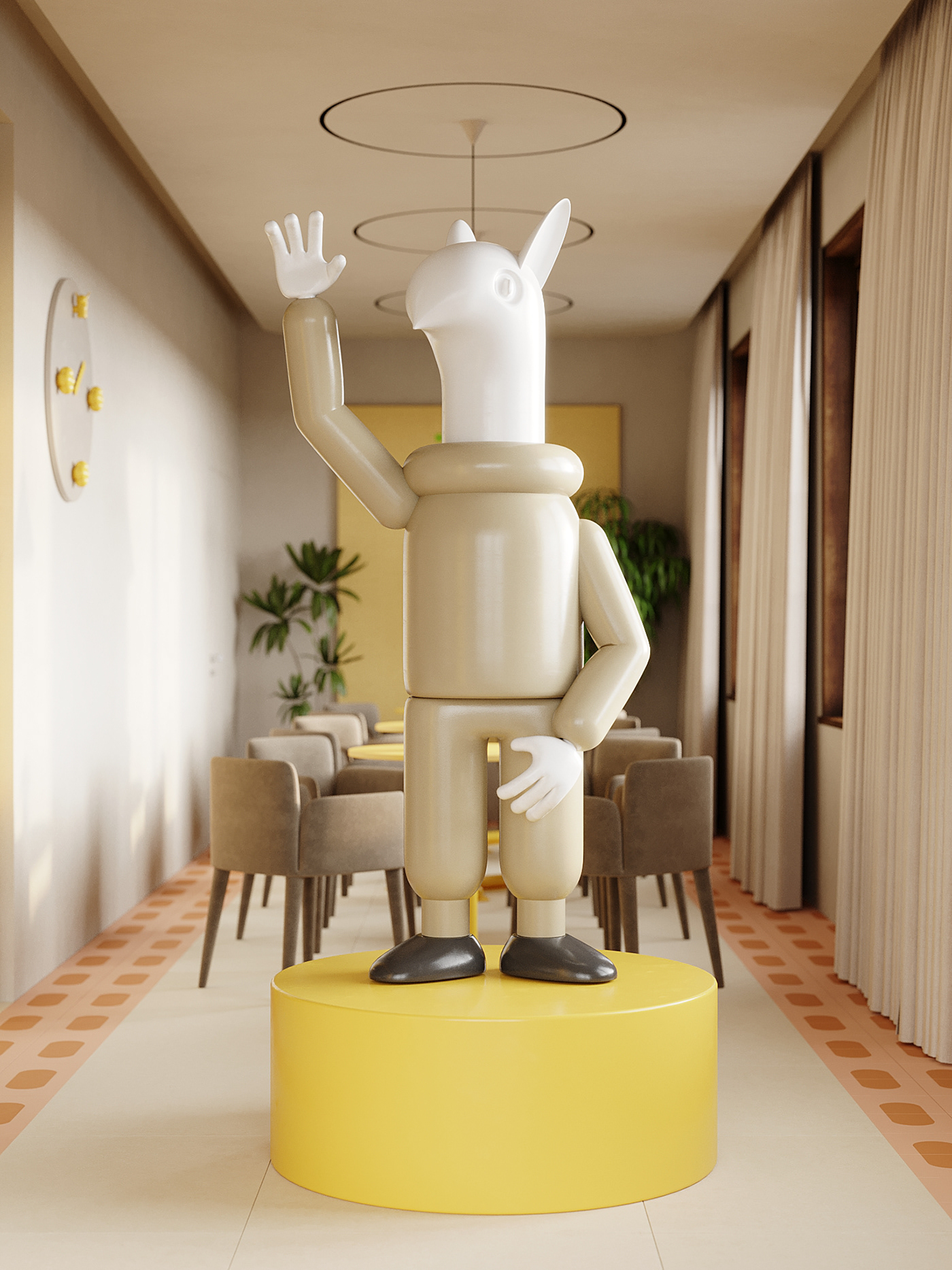 Llama say yes，Artistic beauty，café，The Color Story，lamps and lanterns，