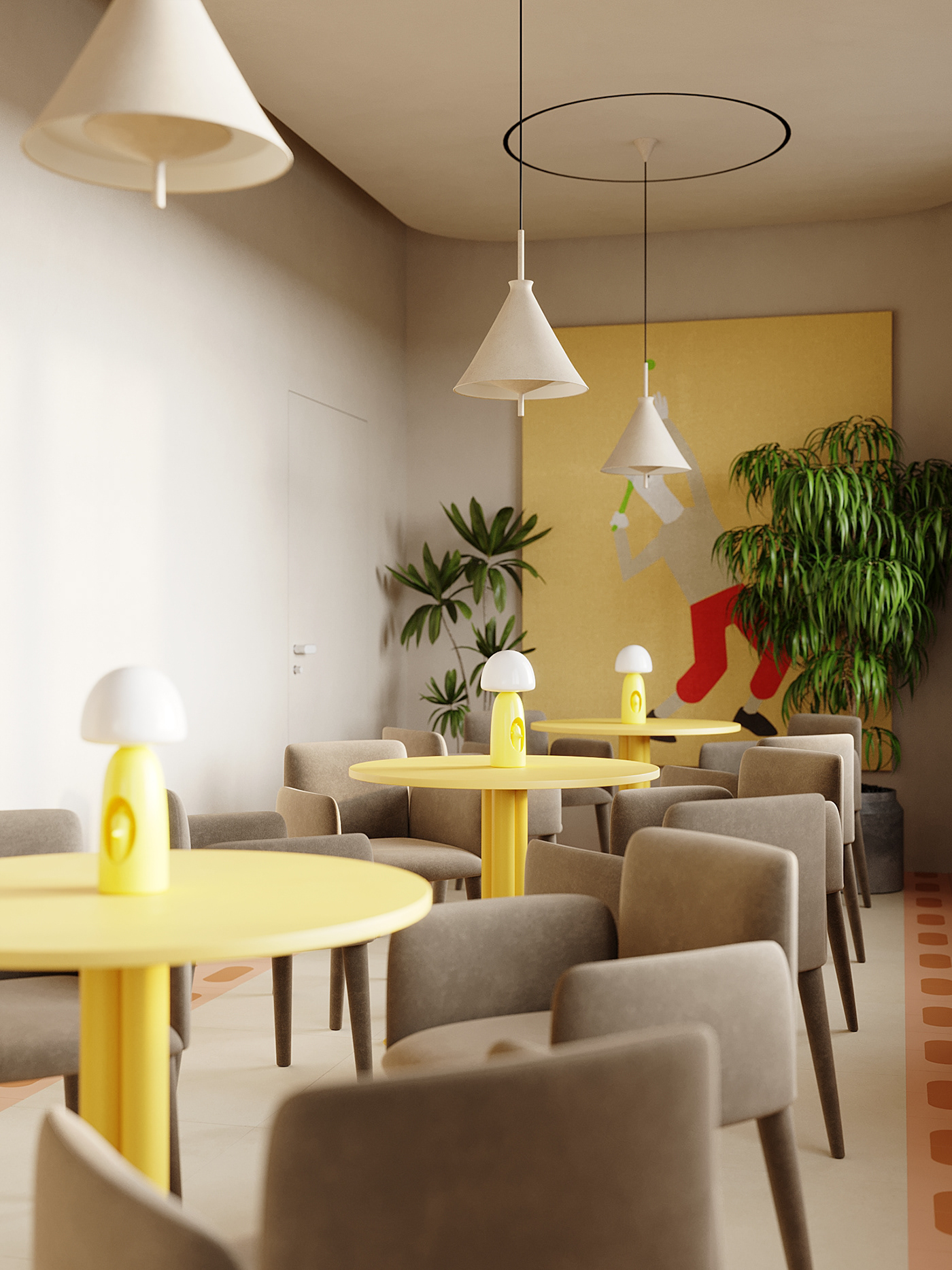 Llama say yes，Artistic beauty，café，The Color Story，lamps and lanterns，