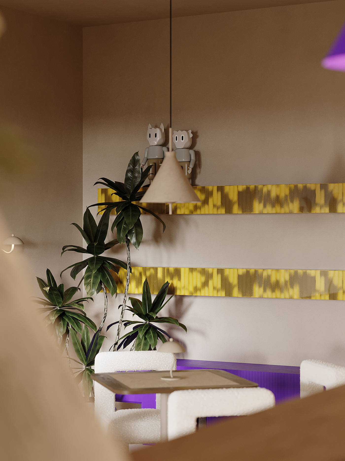 Llama say yes，Artistic beauty，café，The Color Story，lamps and lanterns，