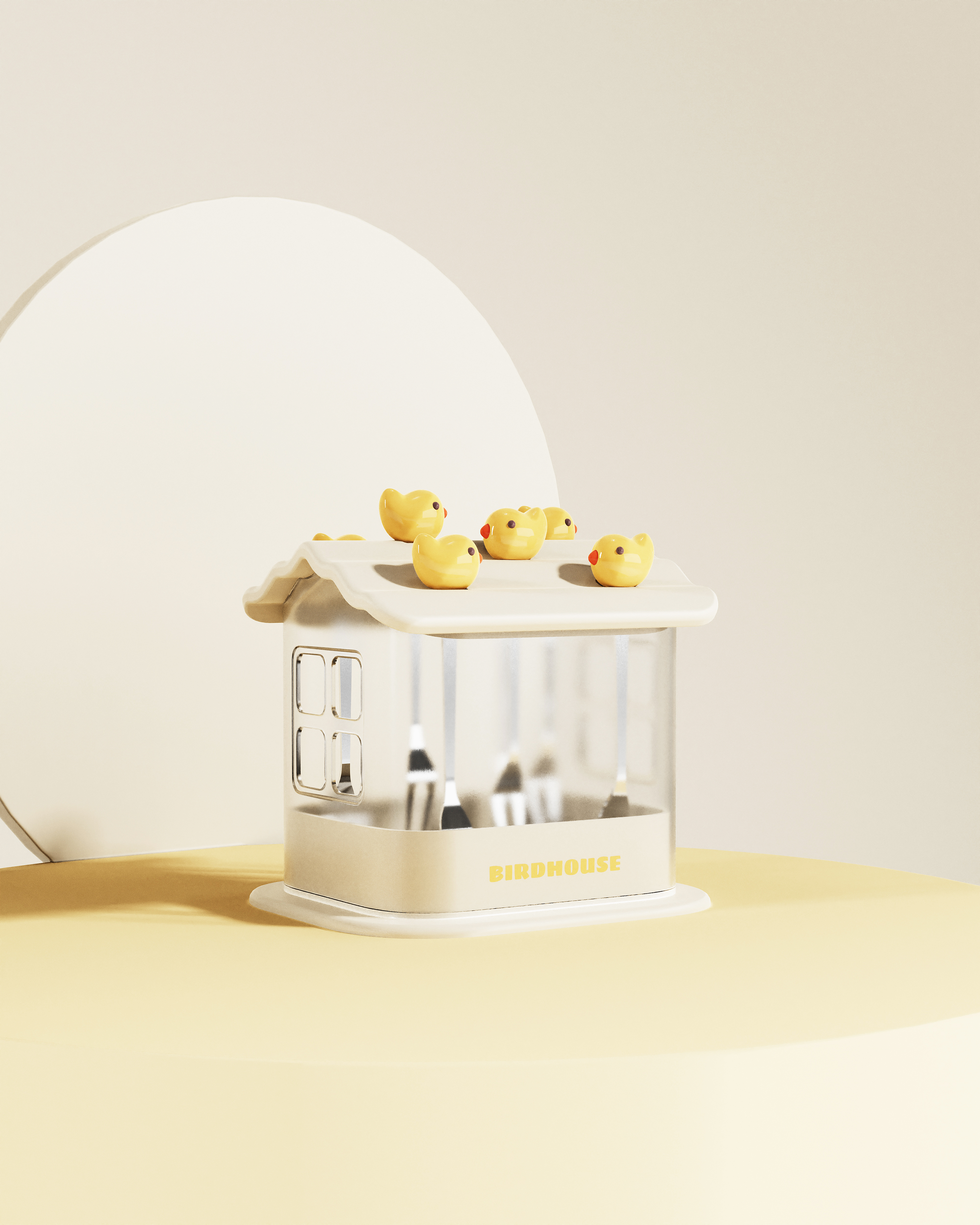 Fruit fork，Household products，Cute products，Bird fruit fork，