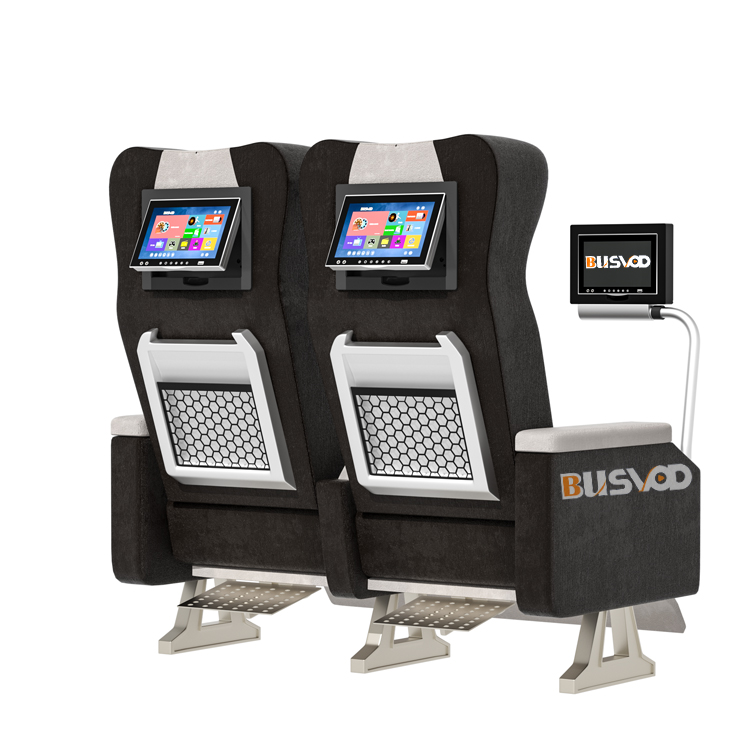 Bus seat headrest business fixed embedded front mounted display screen，
