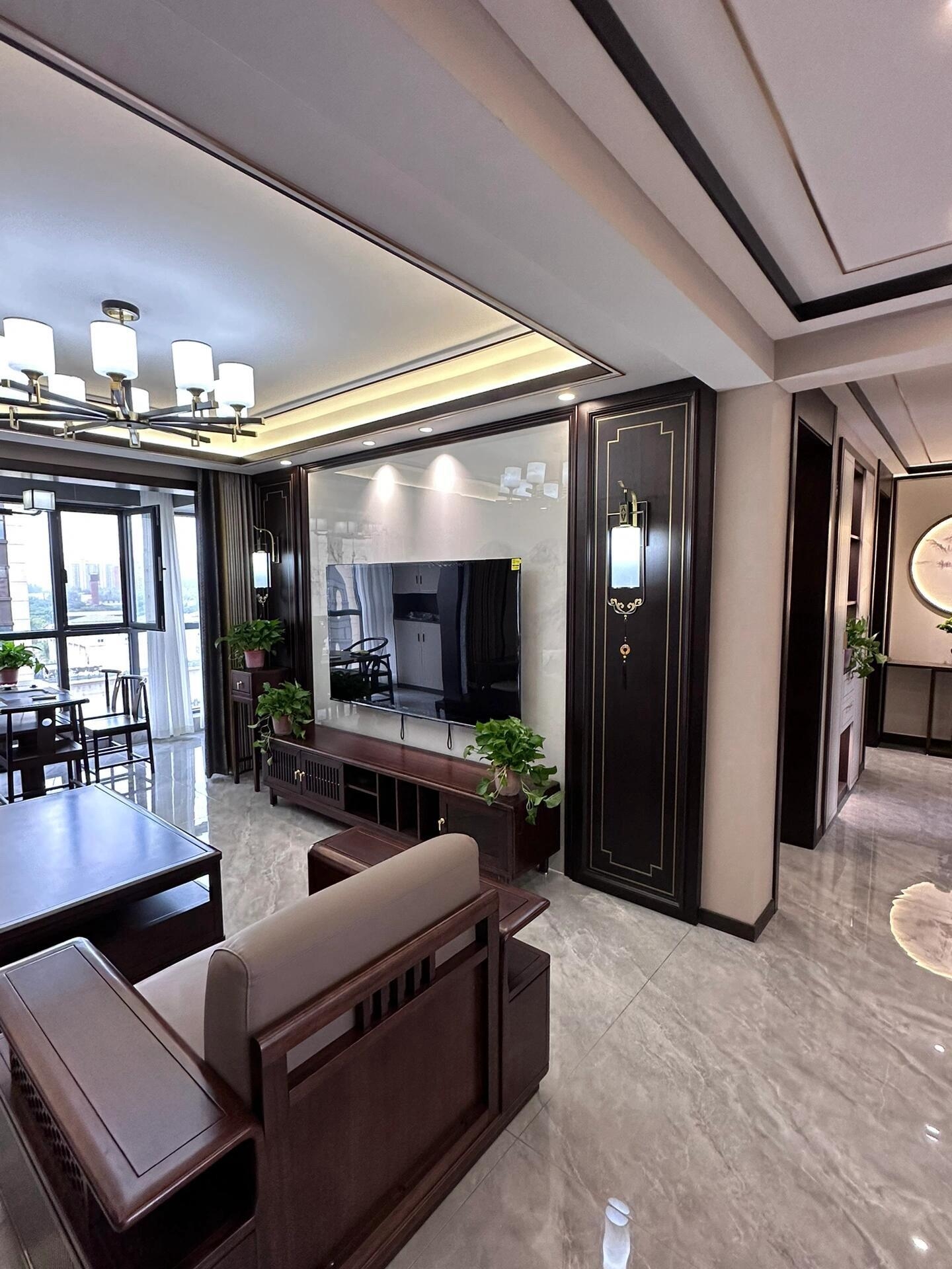 #New Chinese style，# Whole case design，# The look of home，# Linxia Decoration Design，